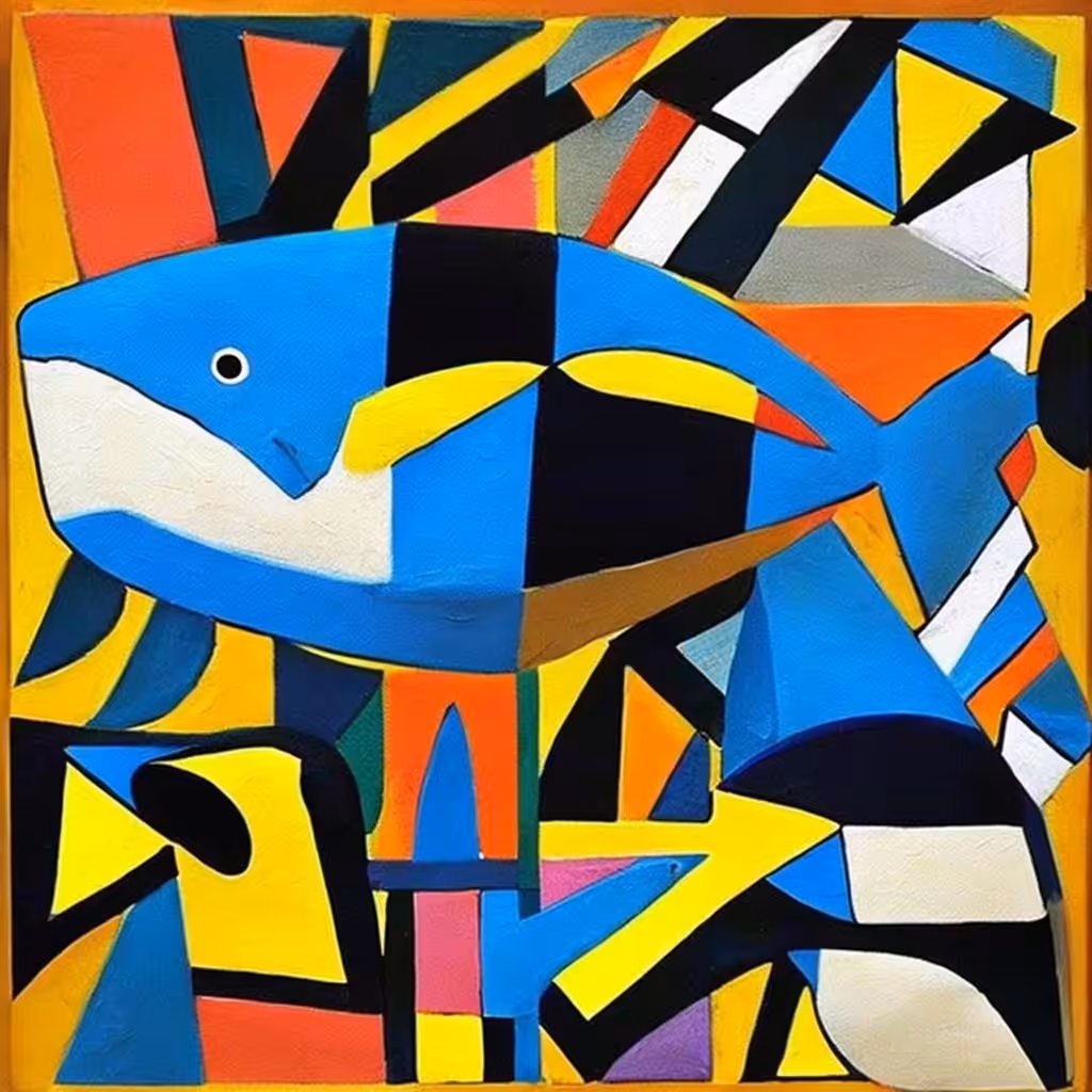 Cubist #18 (Whale)