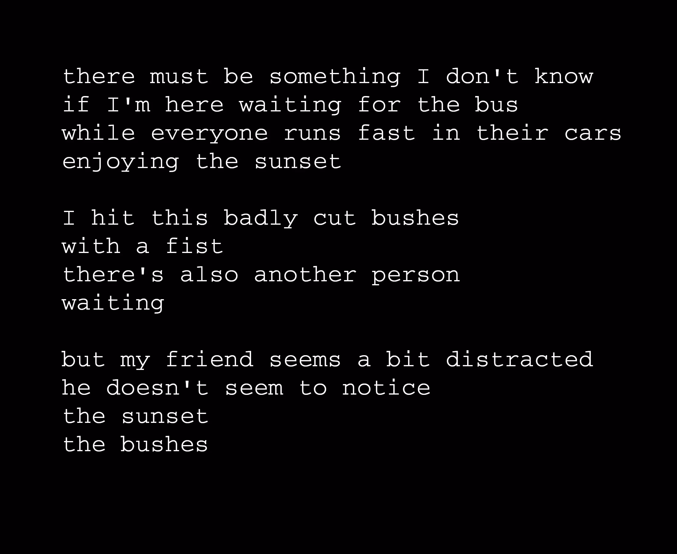 afternoon thoughts