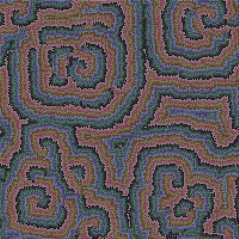 Reaction Diffusion Cellular Automata #24