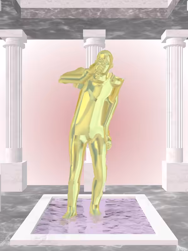 The Arguing Green-Golden Goblet Woman #7378