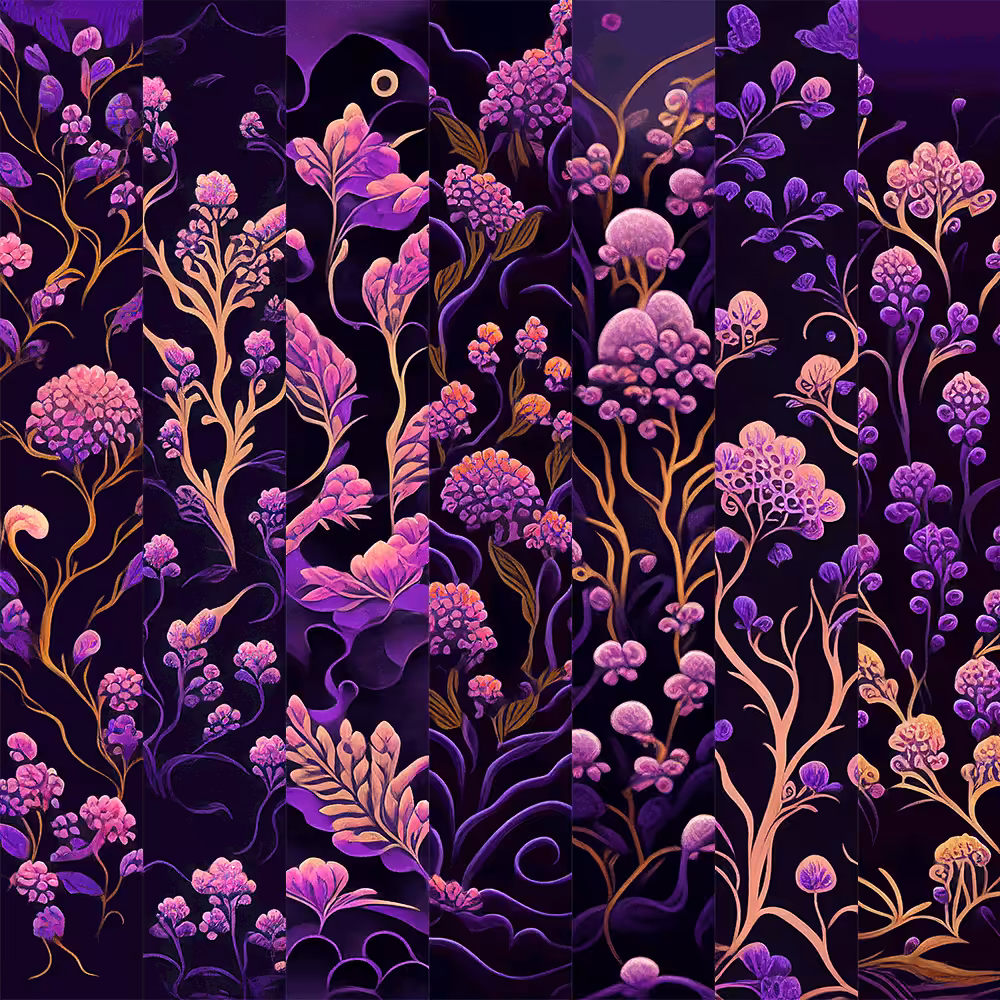 AI Purple Flowers #9