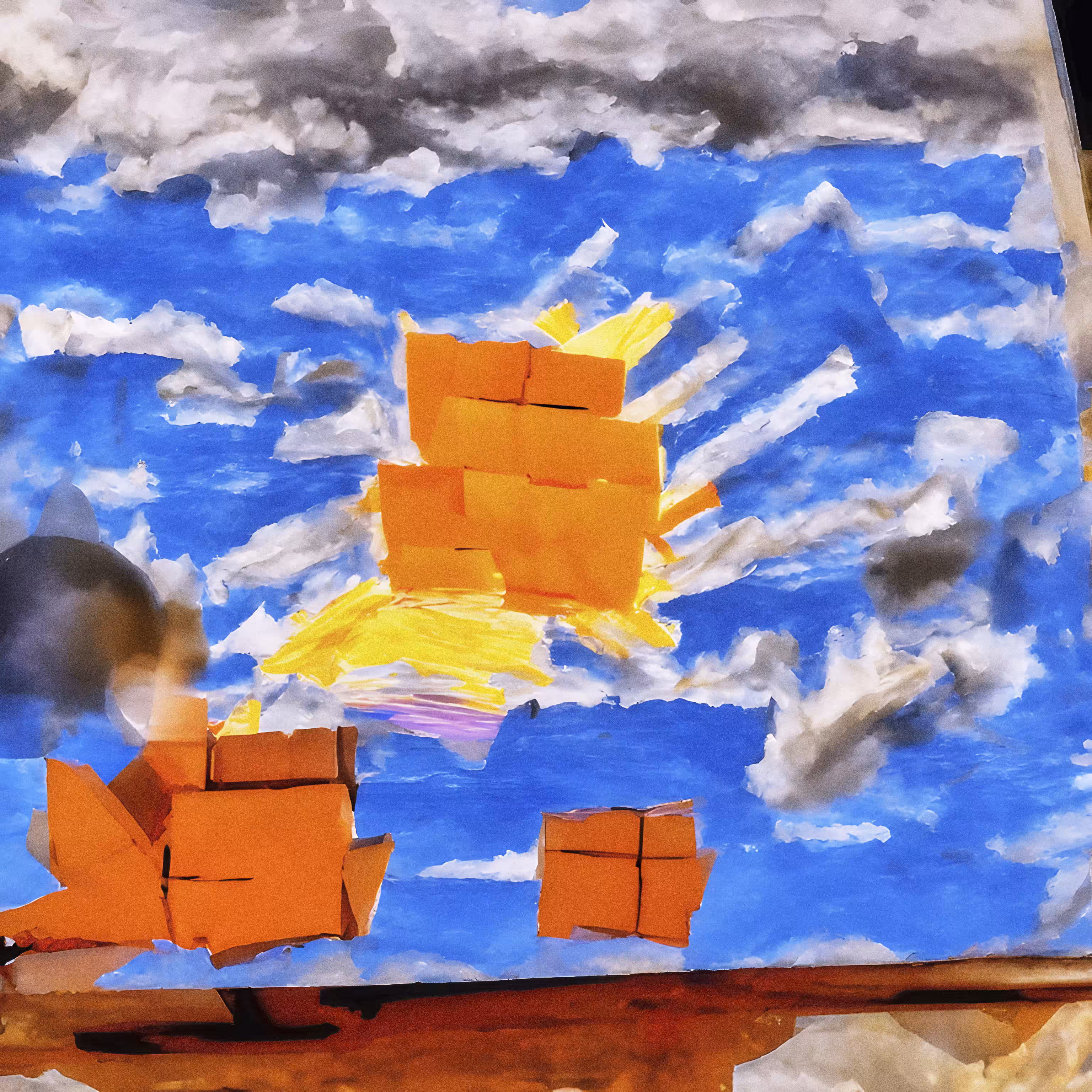 A cloudy sunset.