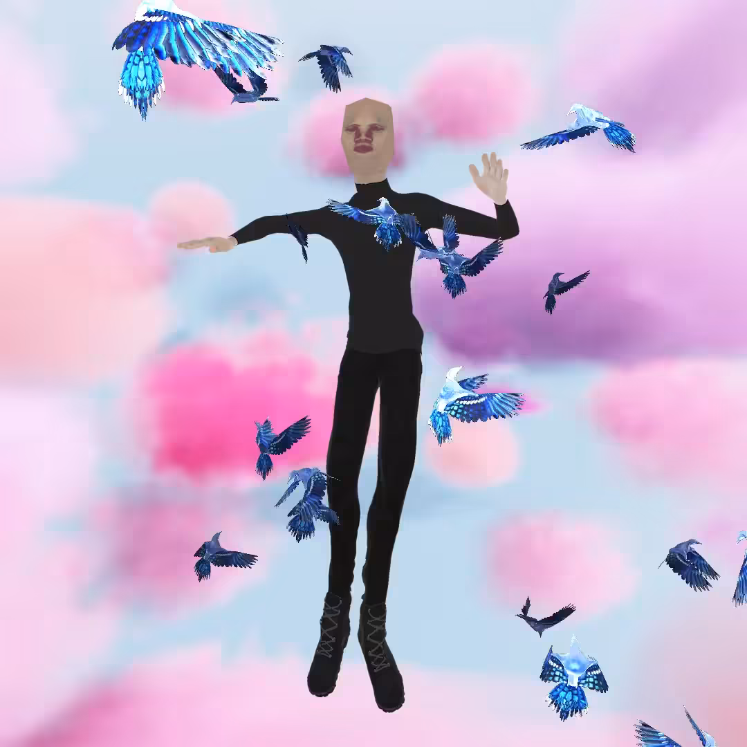 Cloud #37: The Candy Sky Pixel Character With the Bluejays.
