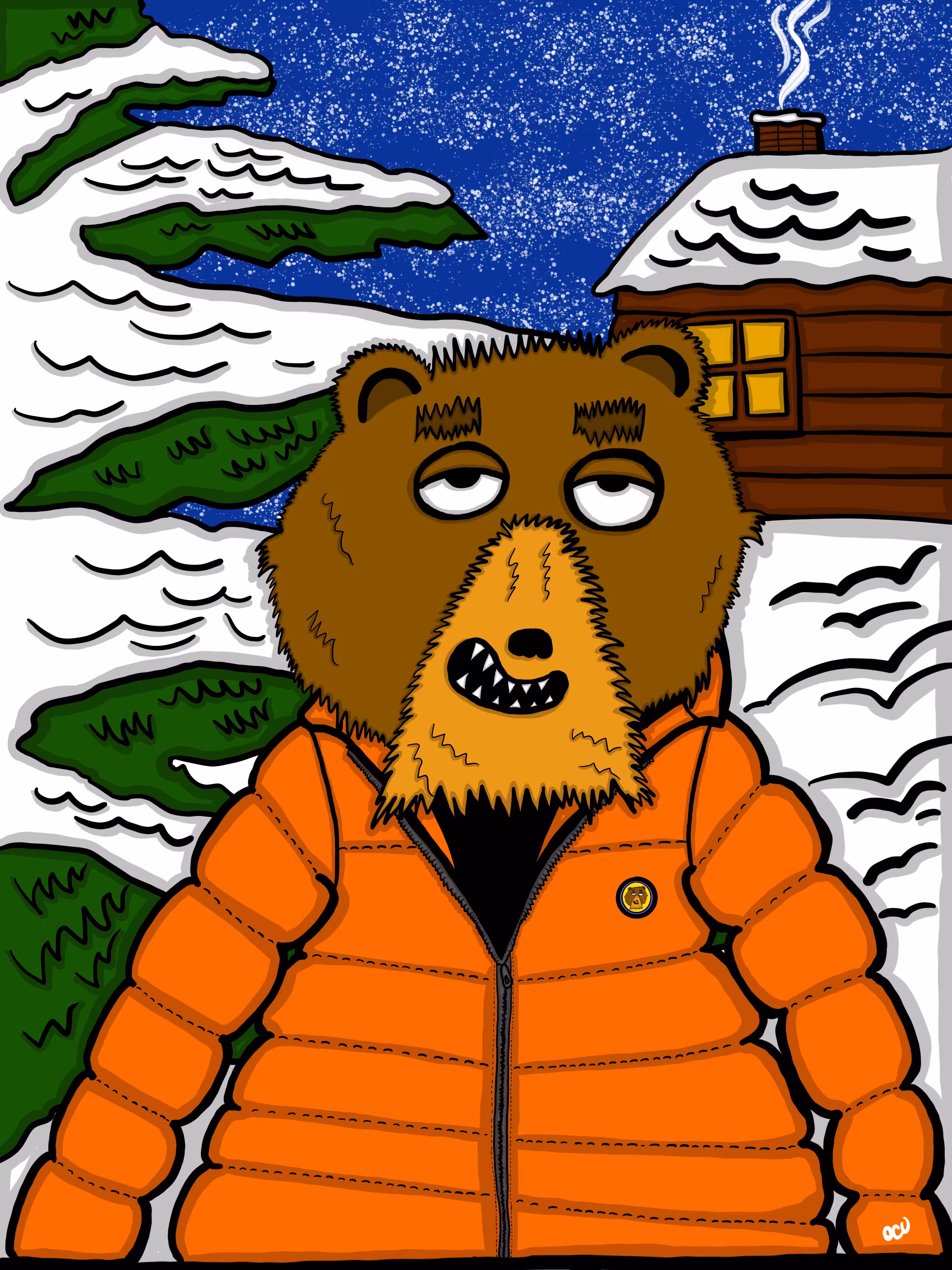 Artist Bear Winter Style