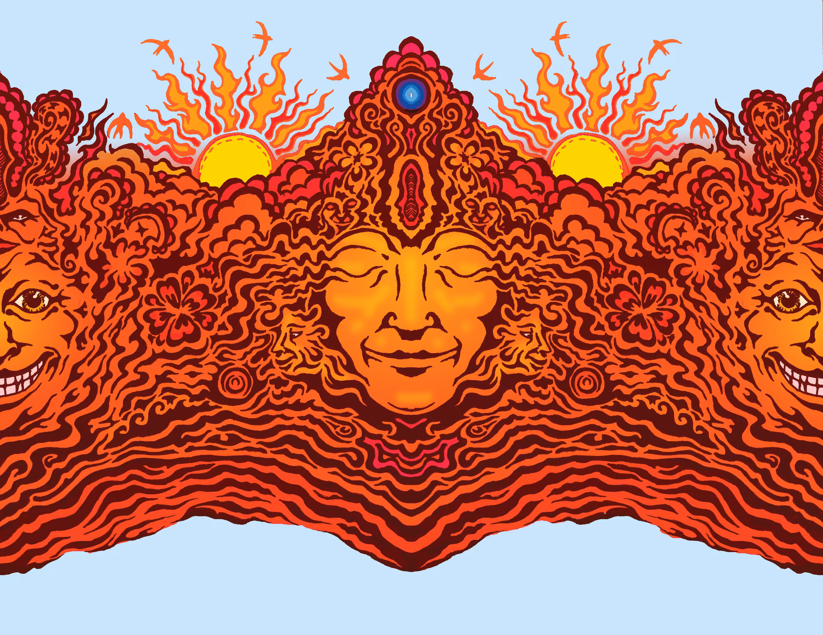 Golden Sun Mirror