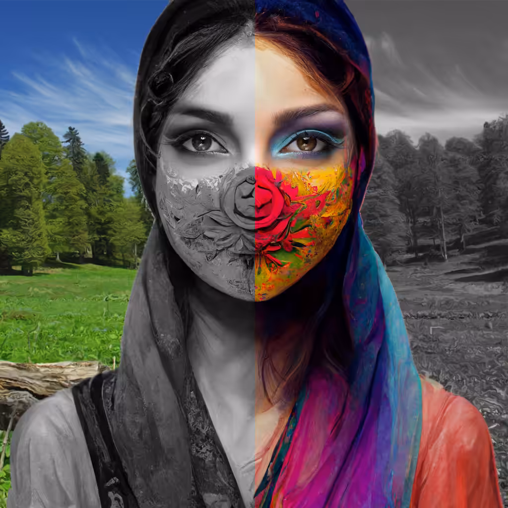 HANDMADE PAINTING: The beautiful girl of my country