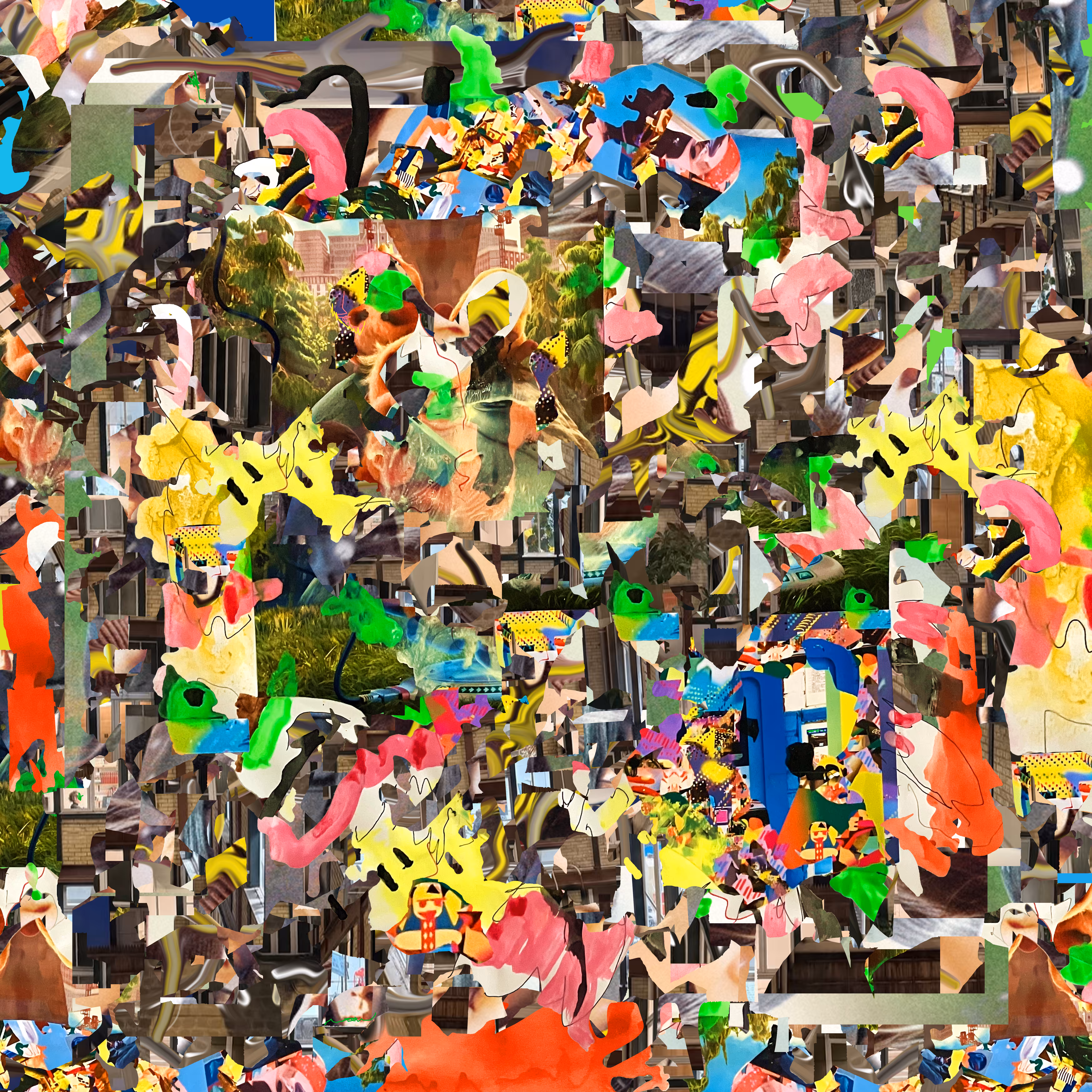 Digital Collage: Beneath the Gunsmoke Labyrinth Memory Unknown 