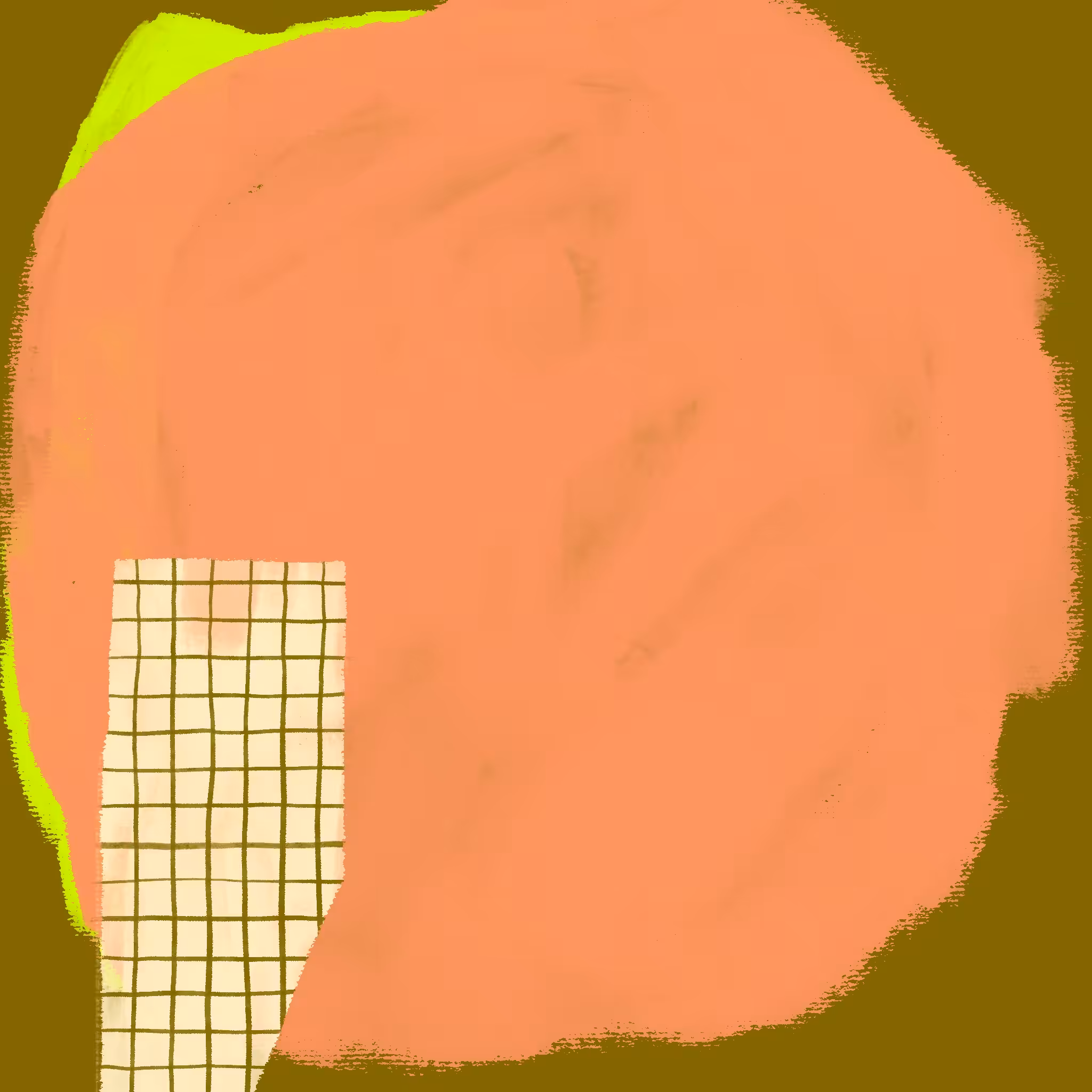 Abstract peach and grid