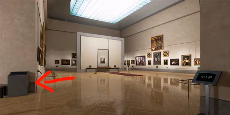 THE MONA LISA TRASH CAN