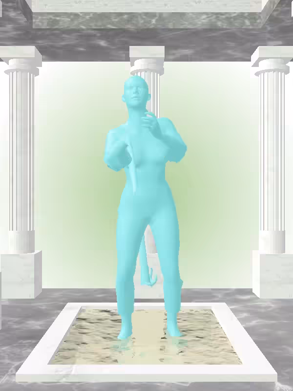 HeavenComputer: The Cheering Minty Green Woman #4657