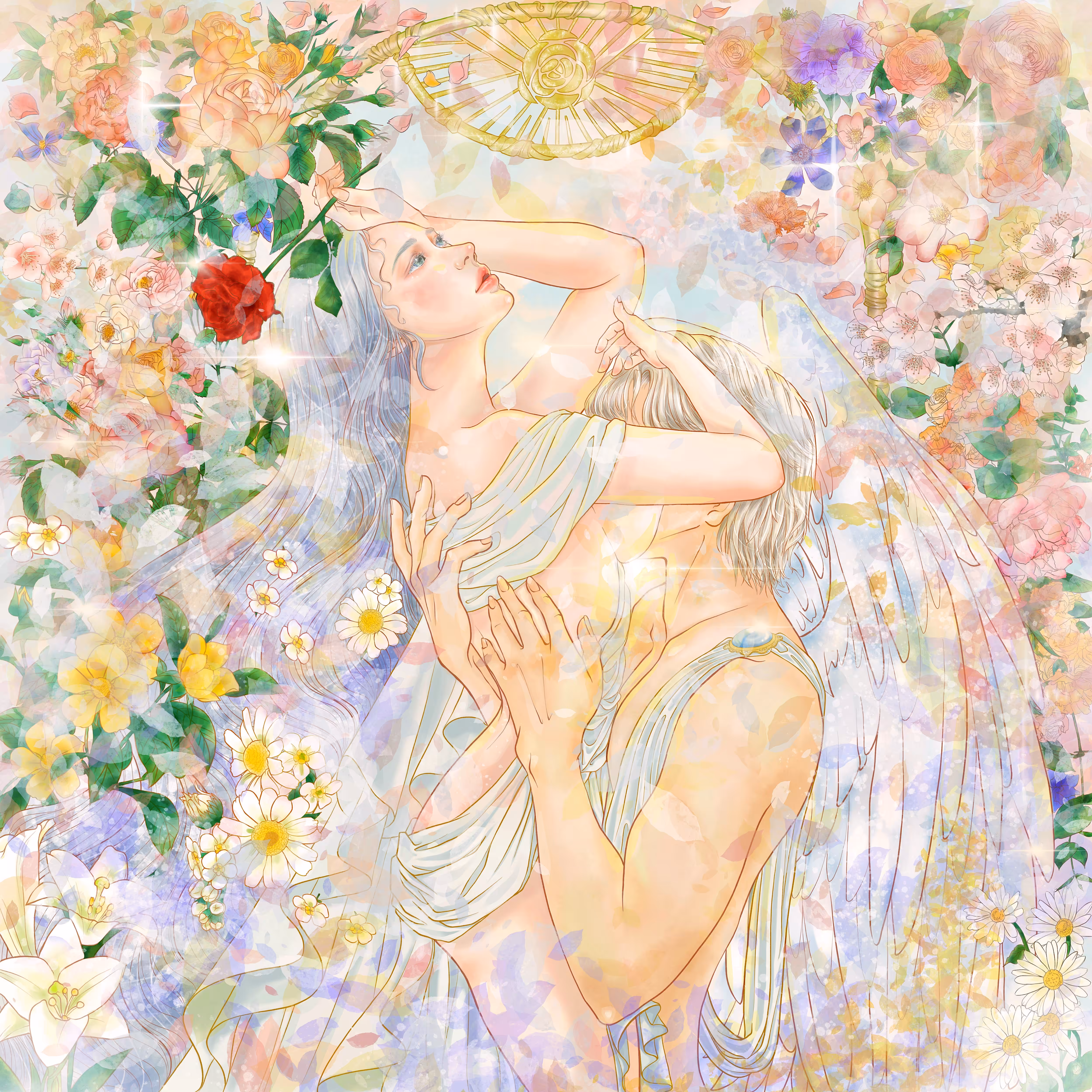 Flora, the goddess of spring and flowers.