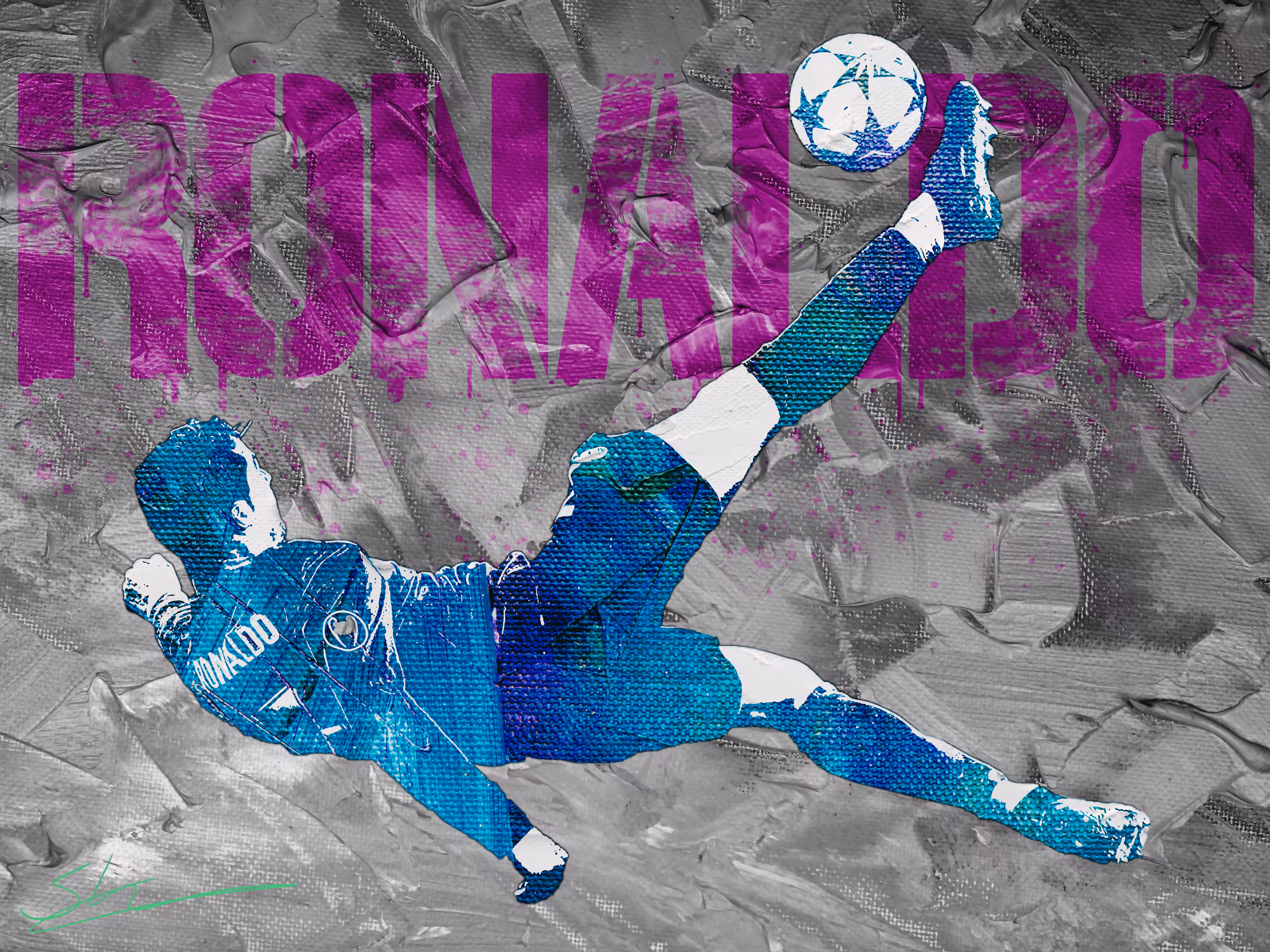 Cristiano Ronaldo "Bicycle Kick" Art 1/1