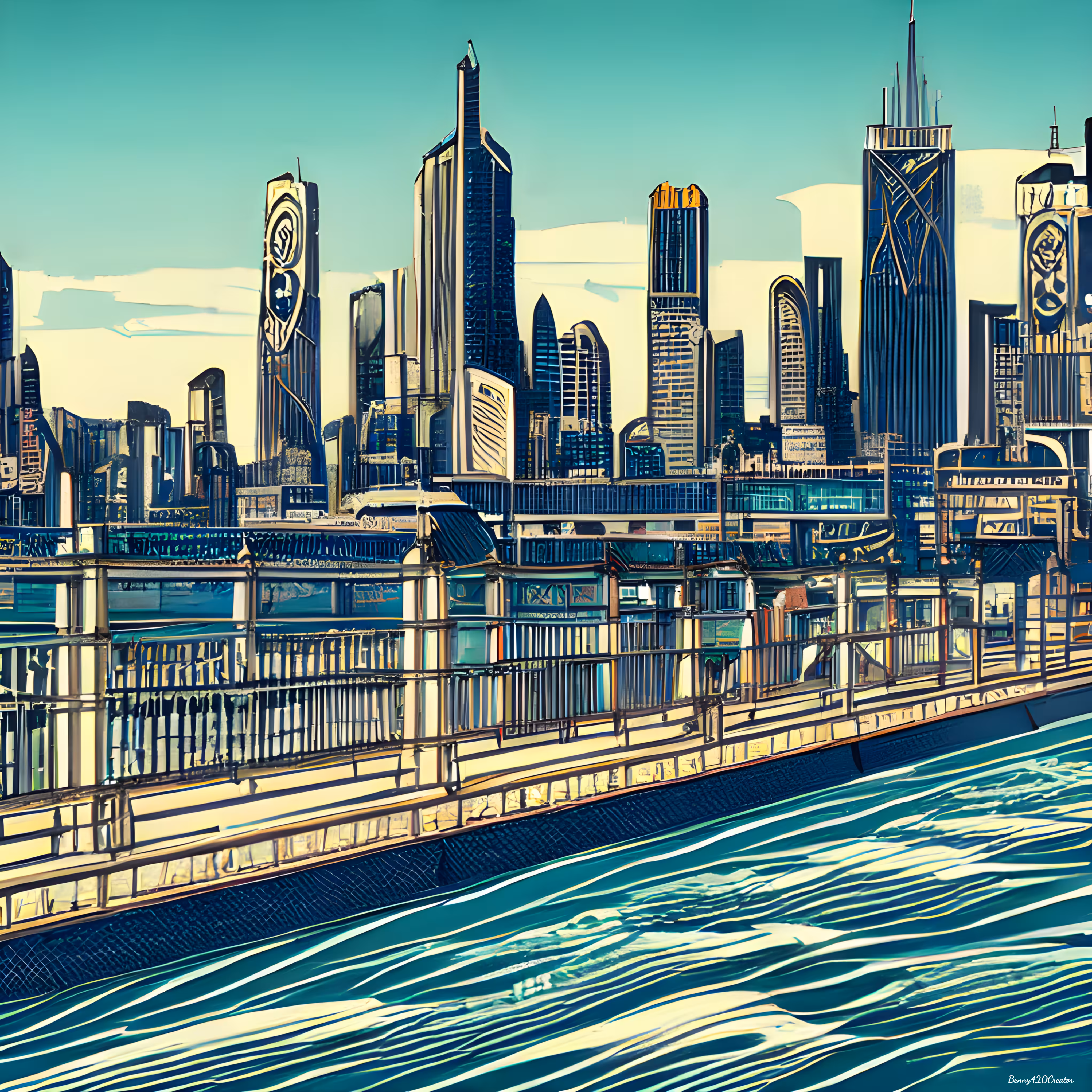 Floating River Bridge