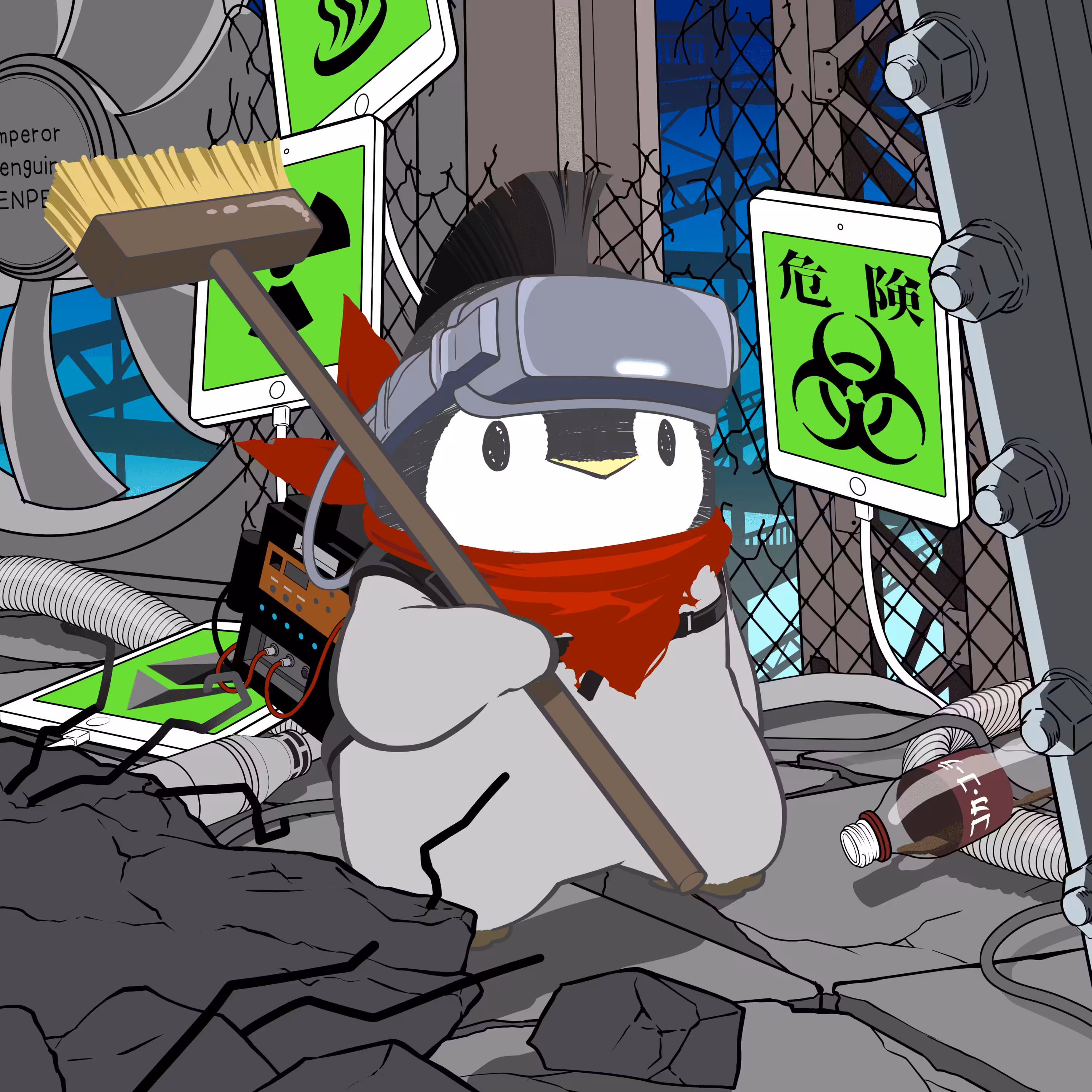 Cyberpunk Penpen - The Floor sweeper