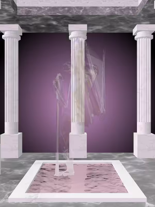 HeavenComputer: The Fading Injured Shimmery Violet Garden Woman #3365