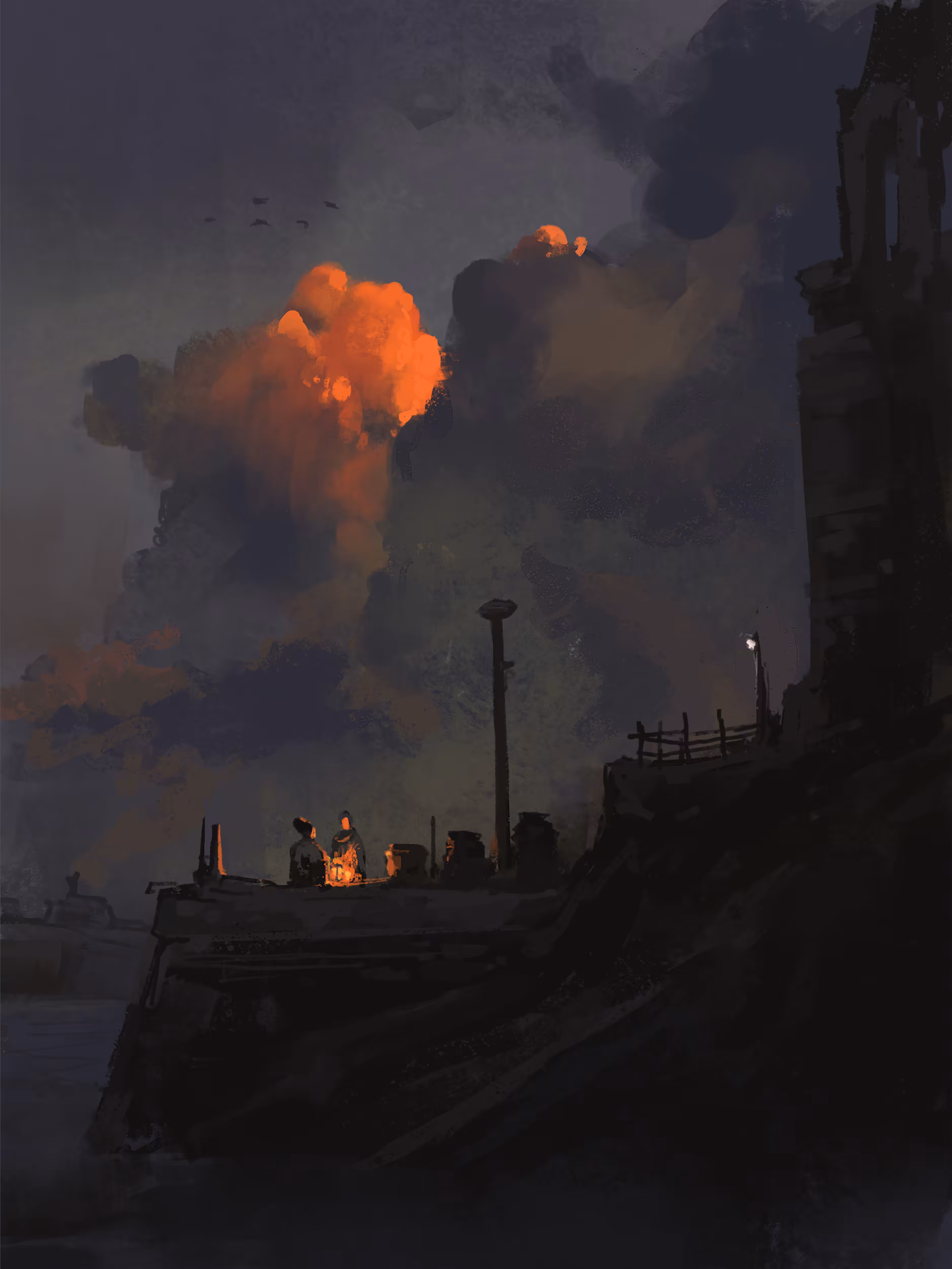 Talking at Sunset