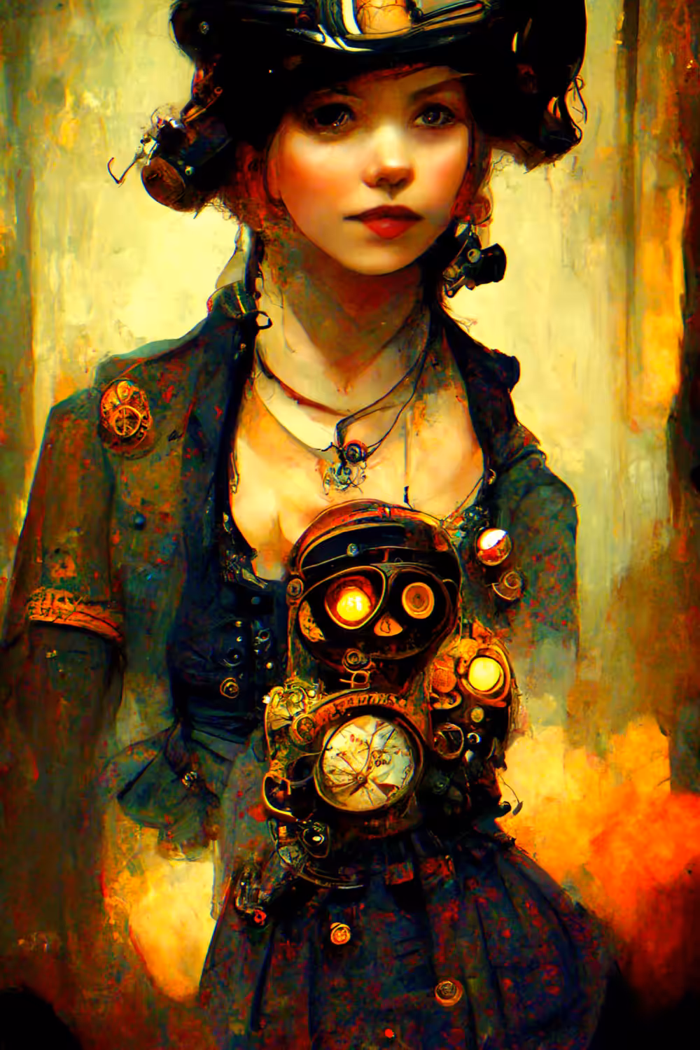 Steampunk Girl with a Trash Doll