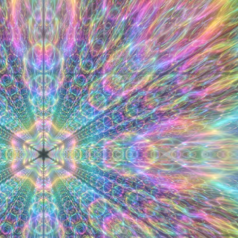 Fluorescent Hexagram #1