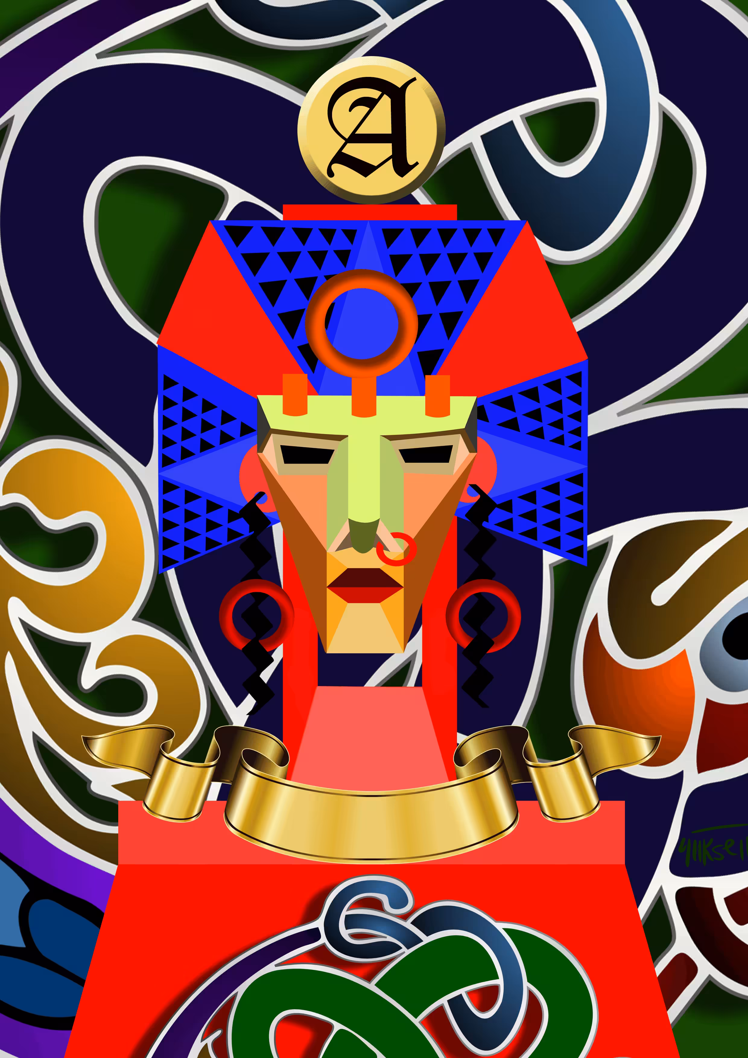 "A" card 1