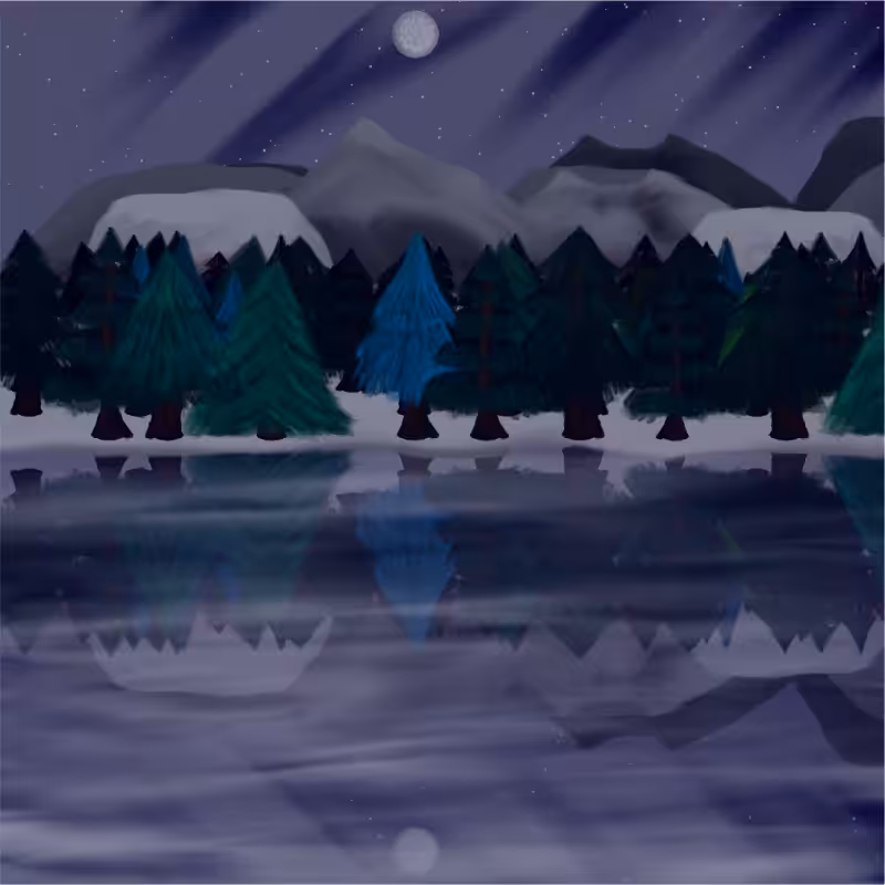 Moony Winter Lake #43