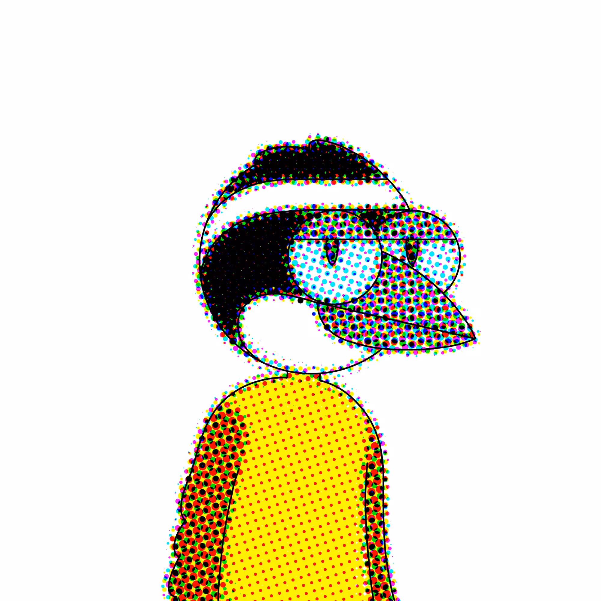 #28 I saw you halftone