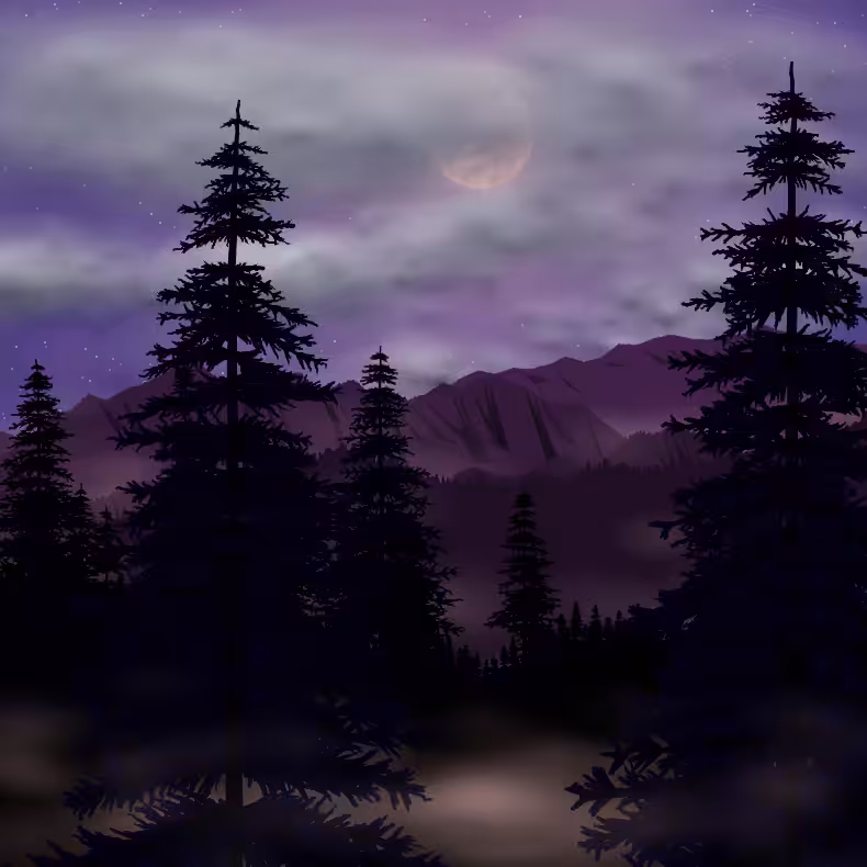 Moonlit Mountains #78