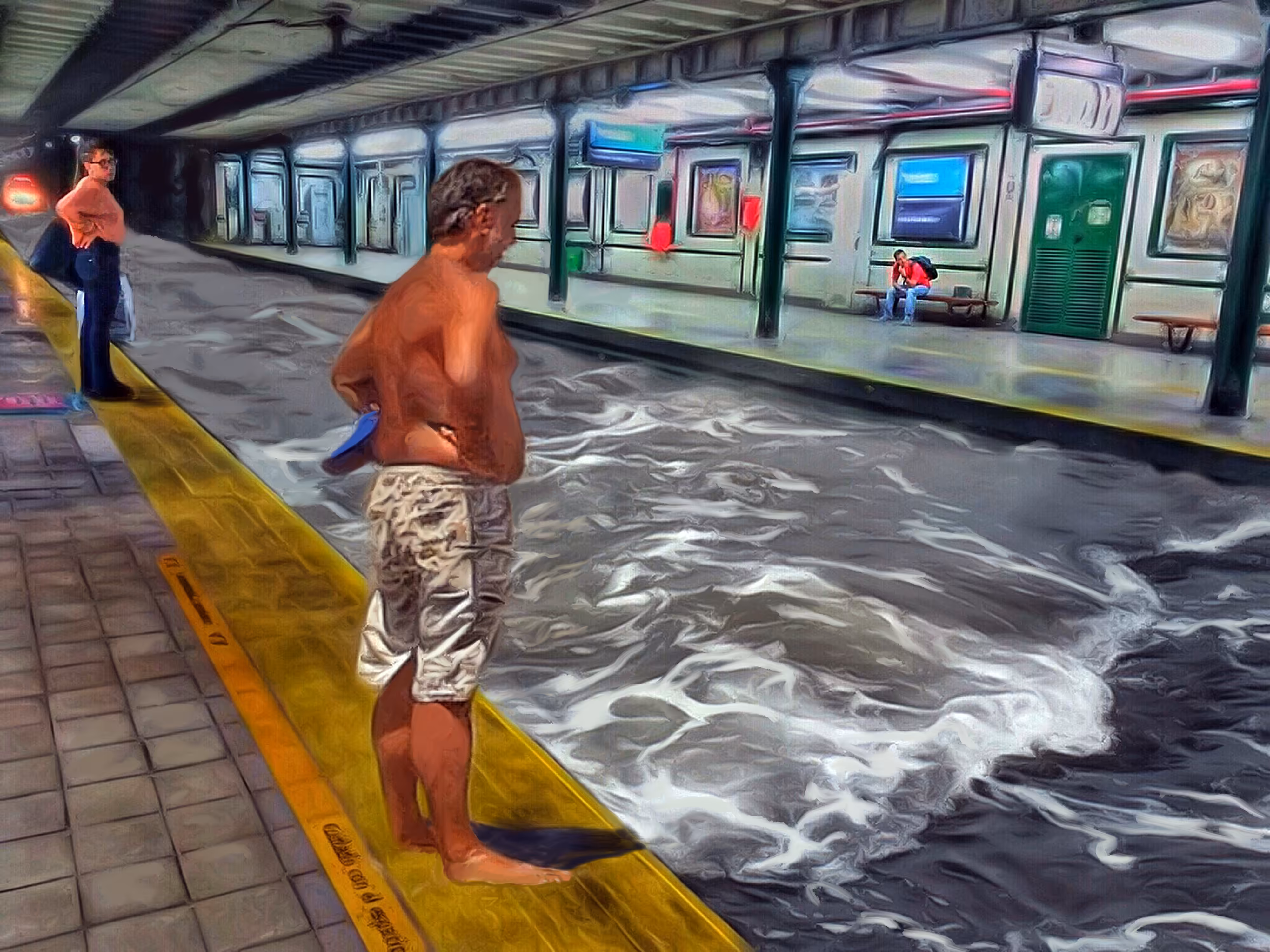 Meditation moment over the platform