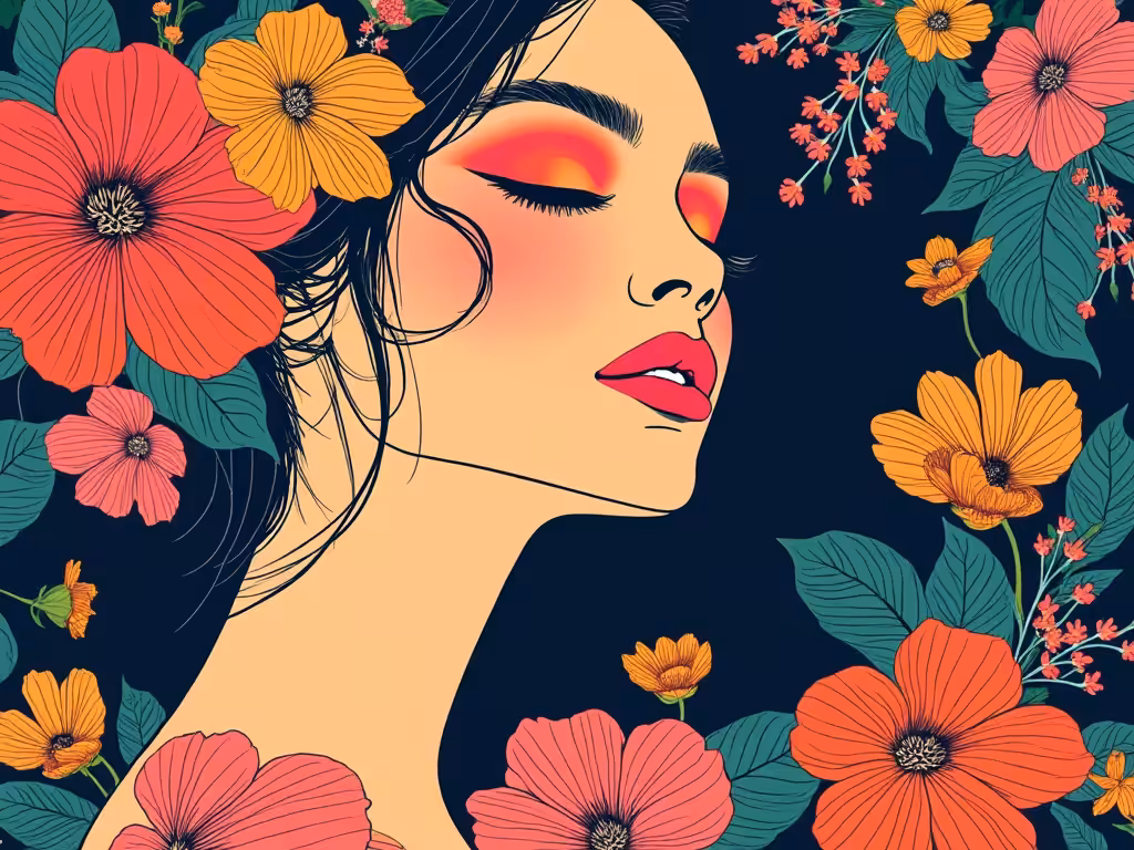 Ferry on dock: Flower woman 
