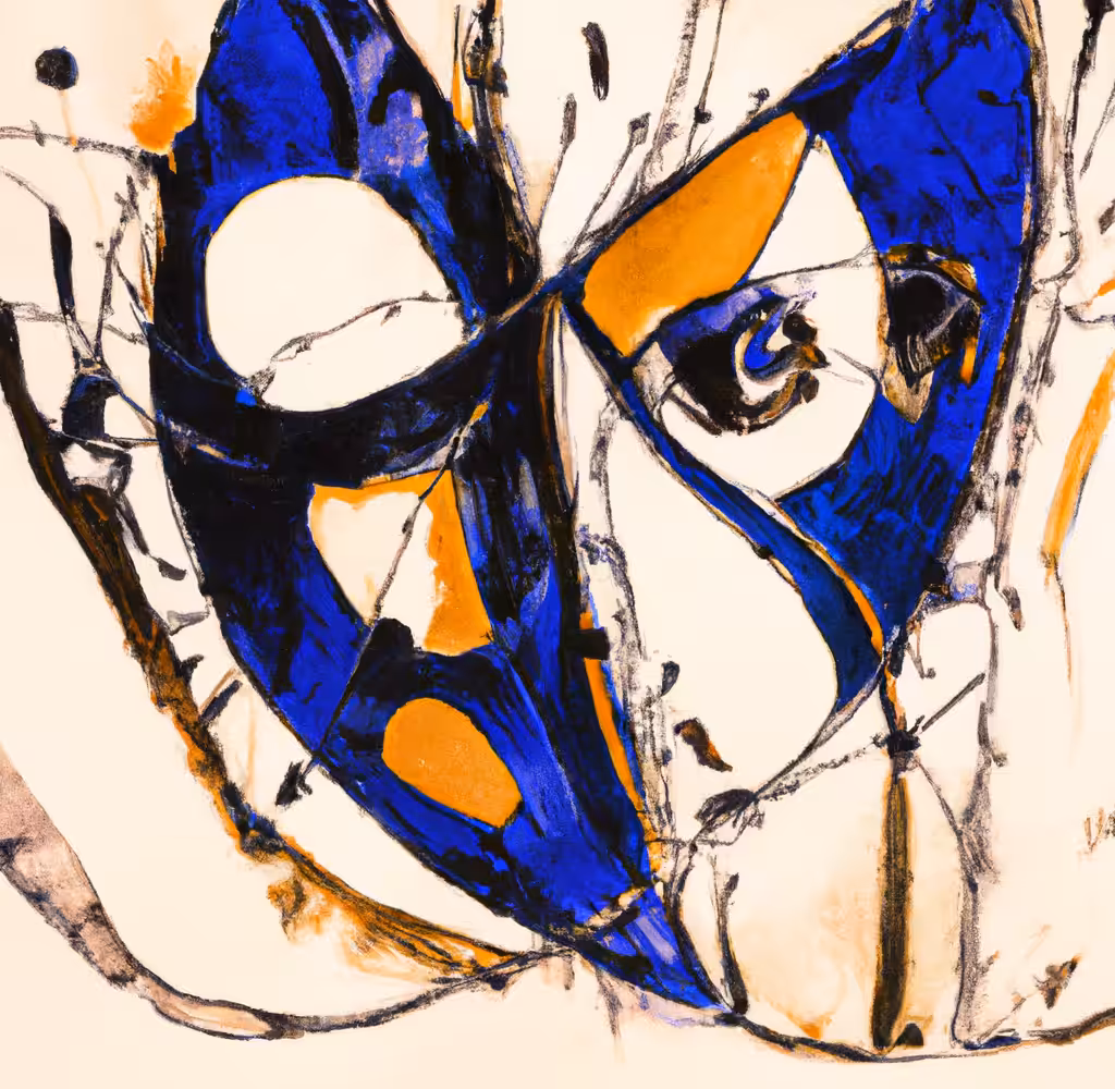 Hidden in the mask.