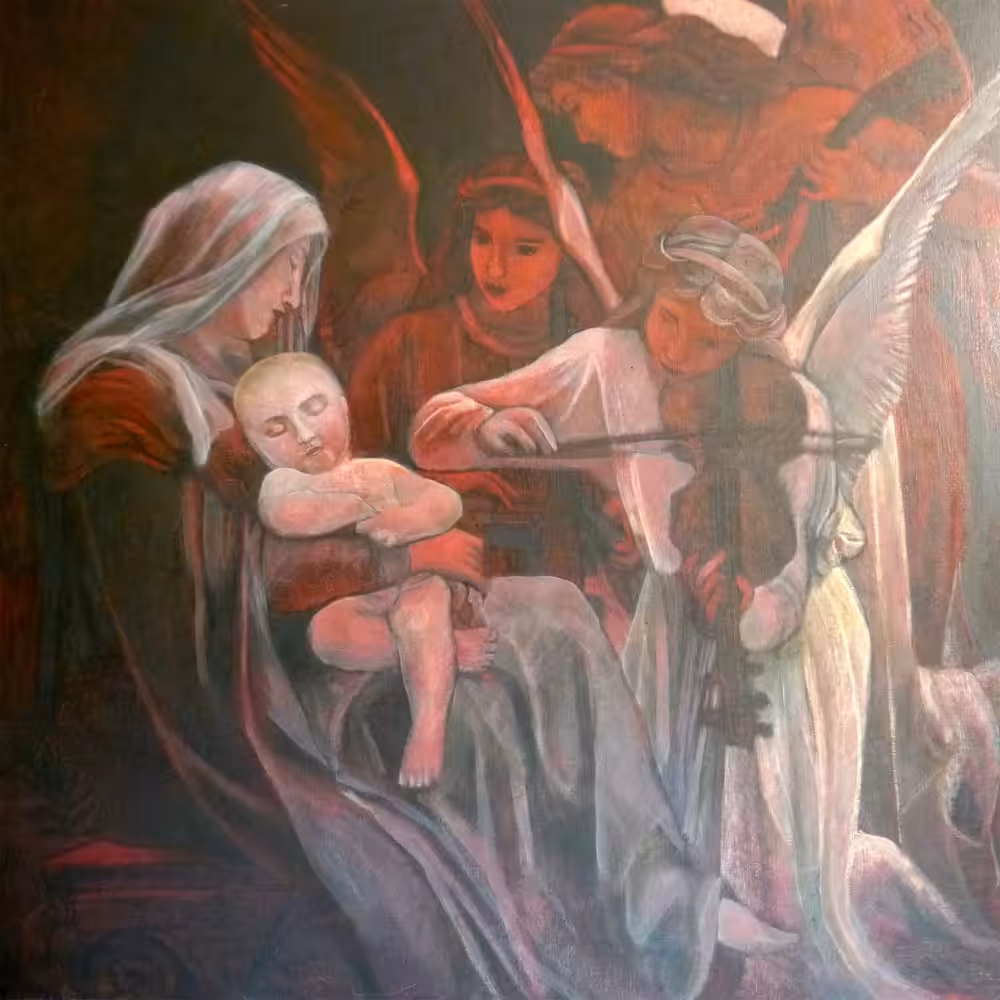 Stages of work. The painting "Song of the Angels" by William Bouguereau through my eyes. Stage 2 #1