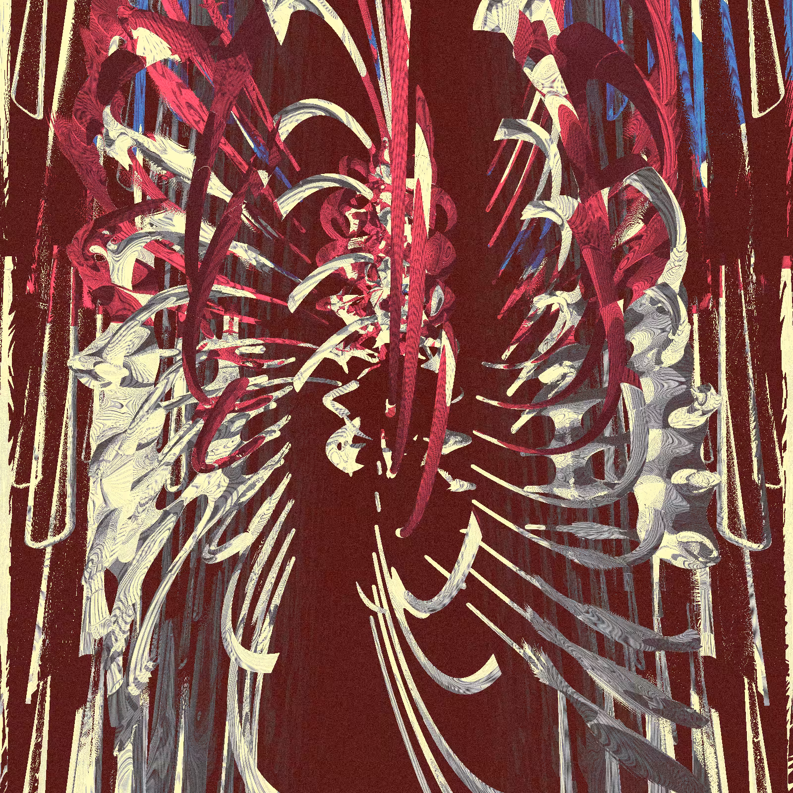 Several pairs of narrow, curved strips #137