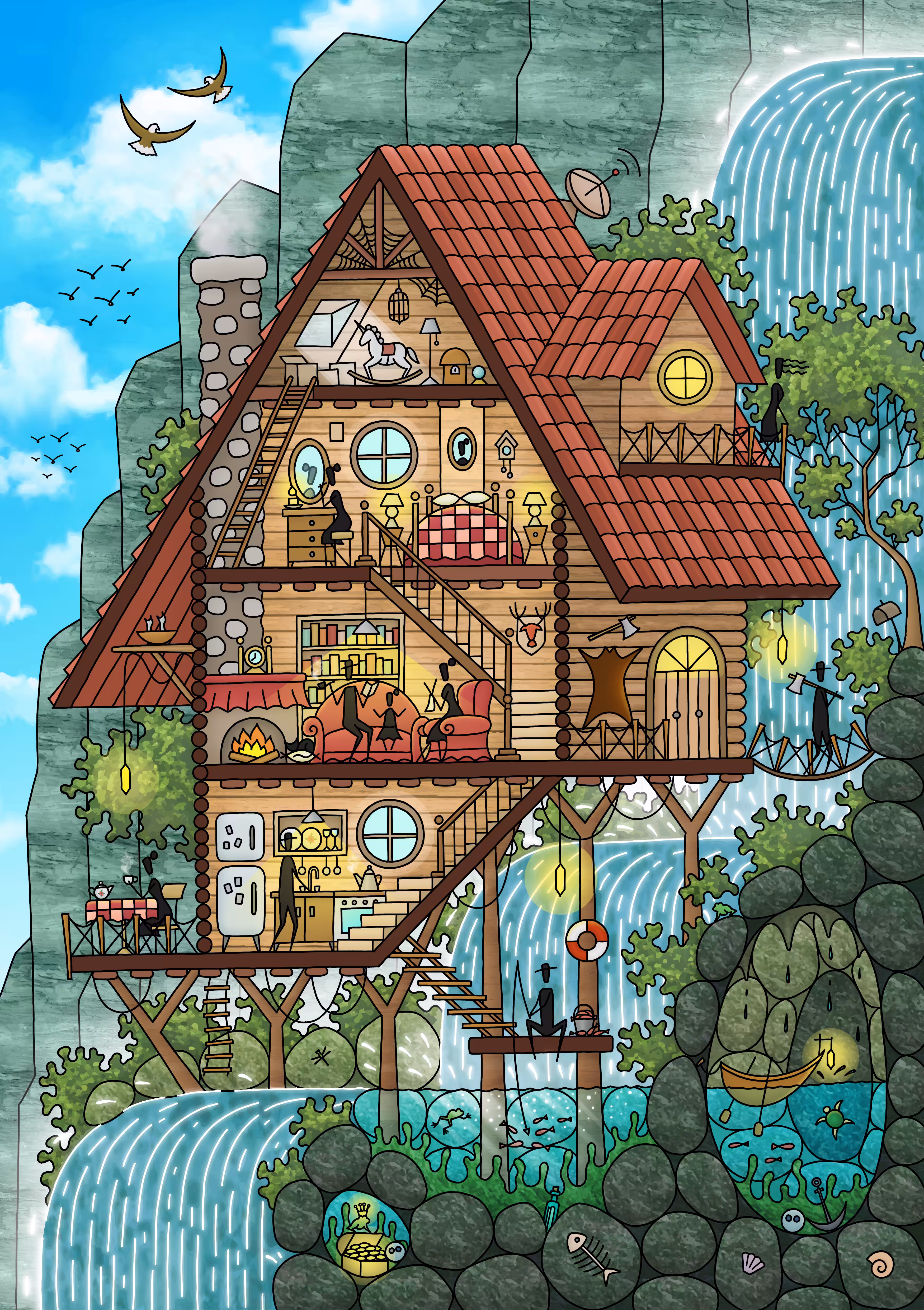 Waterfall House