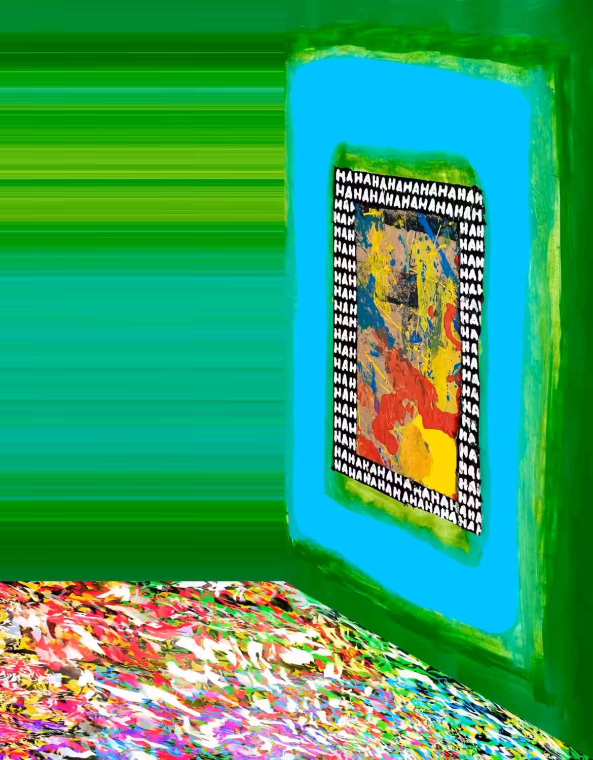 At the exhibition - The Green Painting