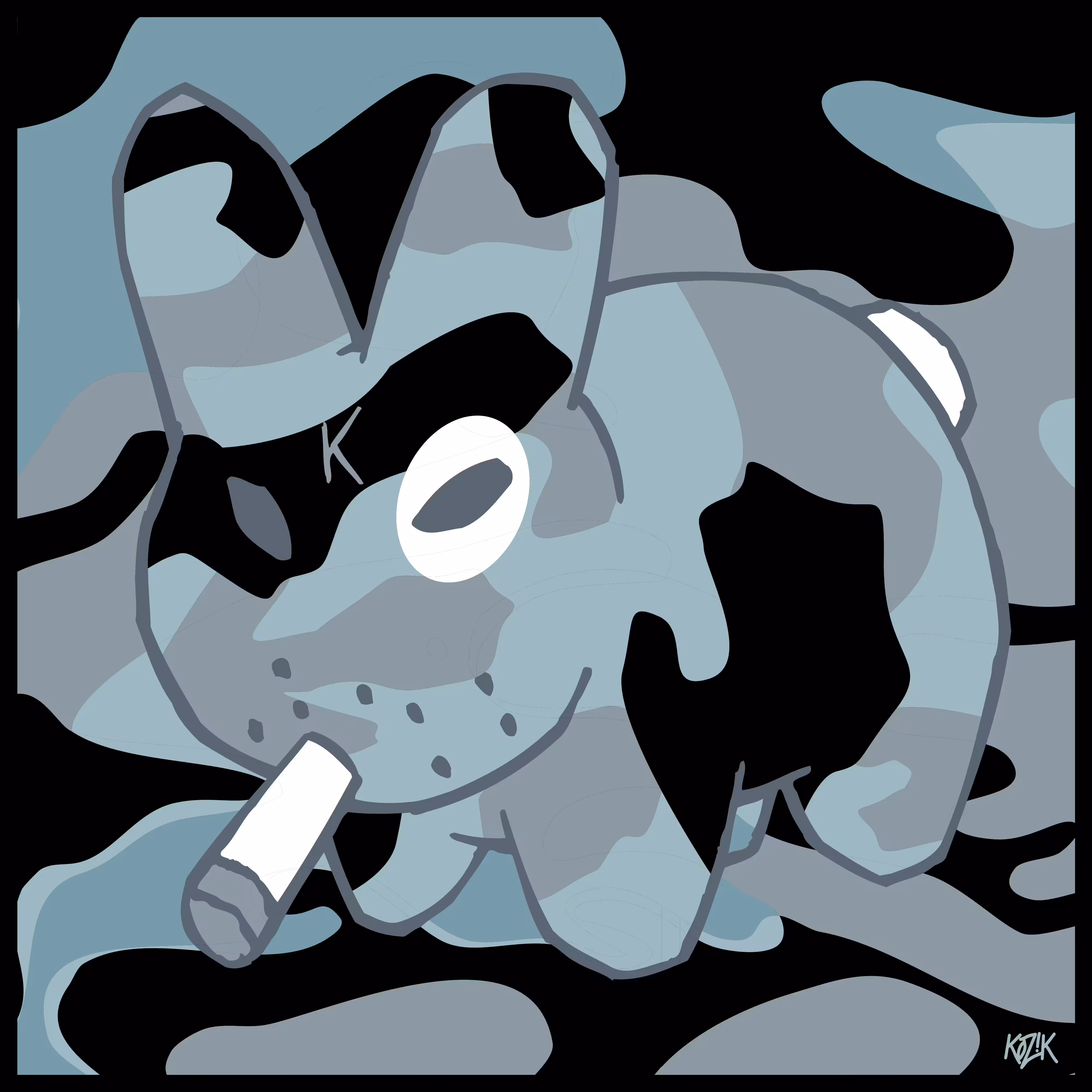 Invisible Labbit In Greyscale