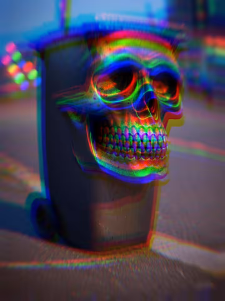 Post Trash V2: skull toter