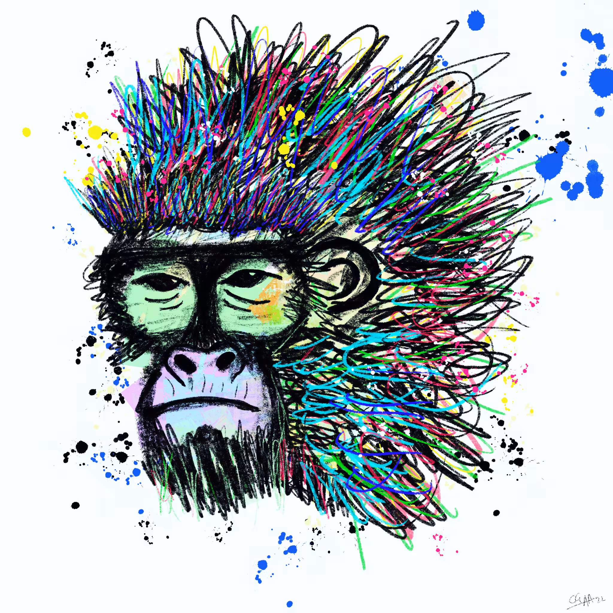 "Crazy Gorilla Skull" SQC - Crazy Skull ArtWork