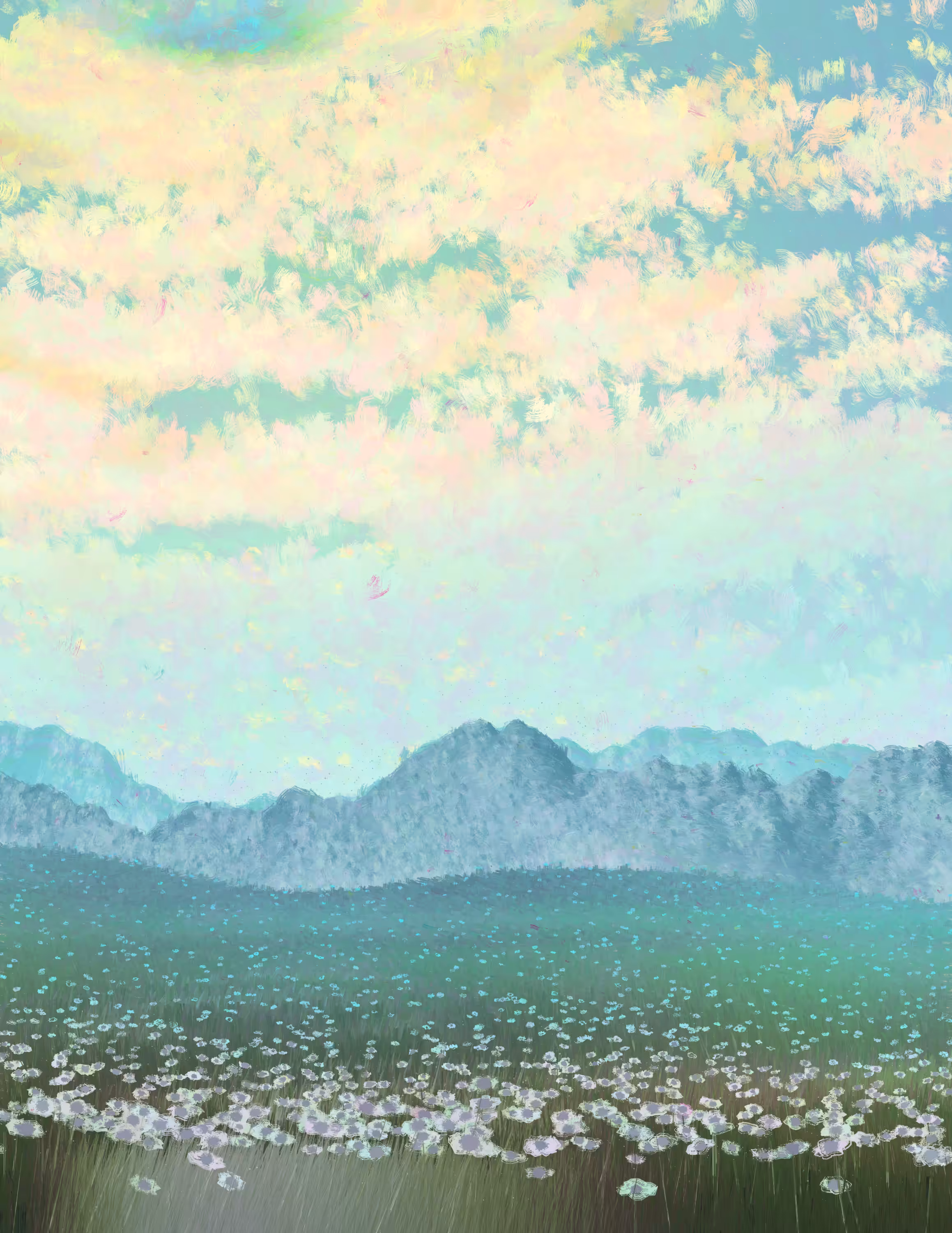 White Flower Field, Part 3