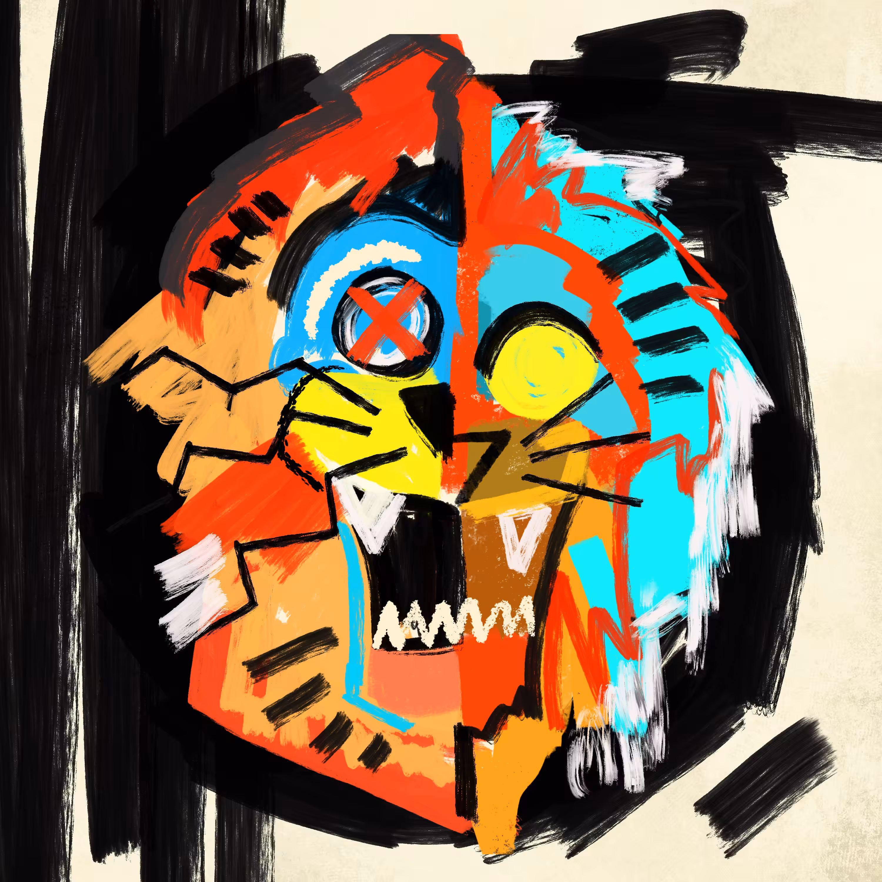 CRYPTO LION FACE #9
