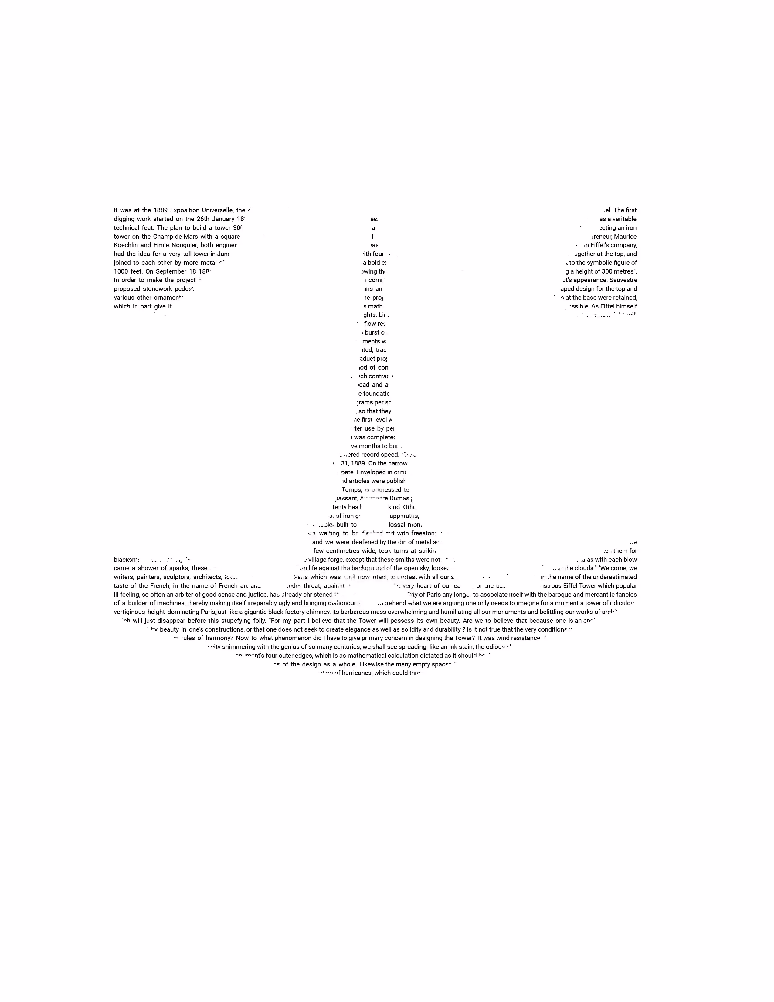 Landmark Series InfoArt: Eiffel Tower