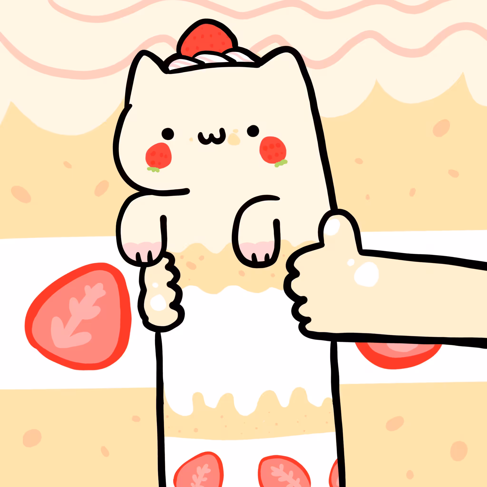 Long long strawberry shortcake cat #122