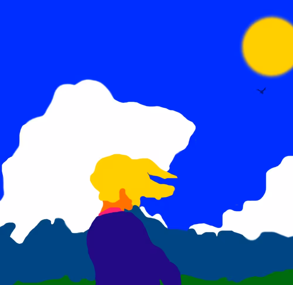 DIGITAL PAINTING: Sous le soleil le vent 