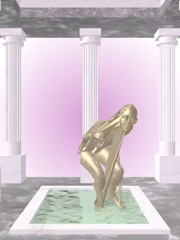 HeavenComputer: The Sneaky Faded Gold Woman #6536