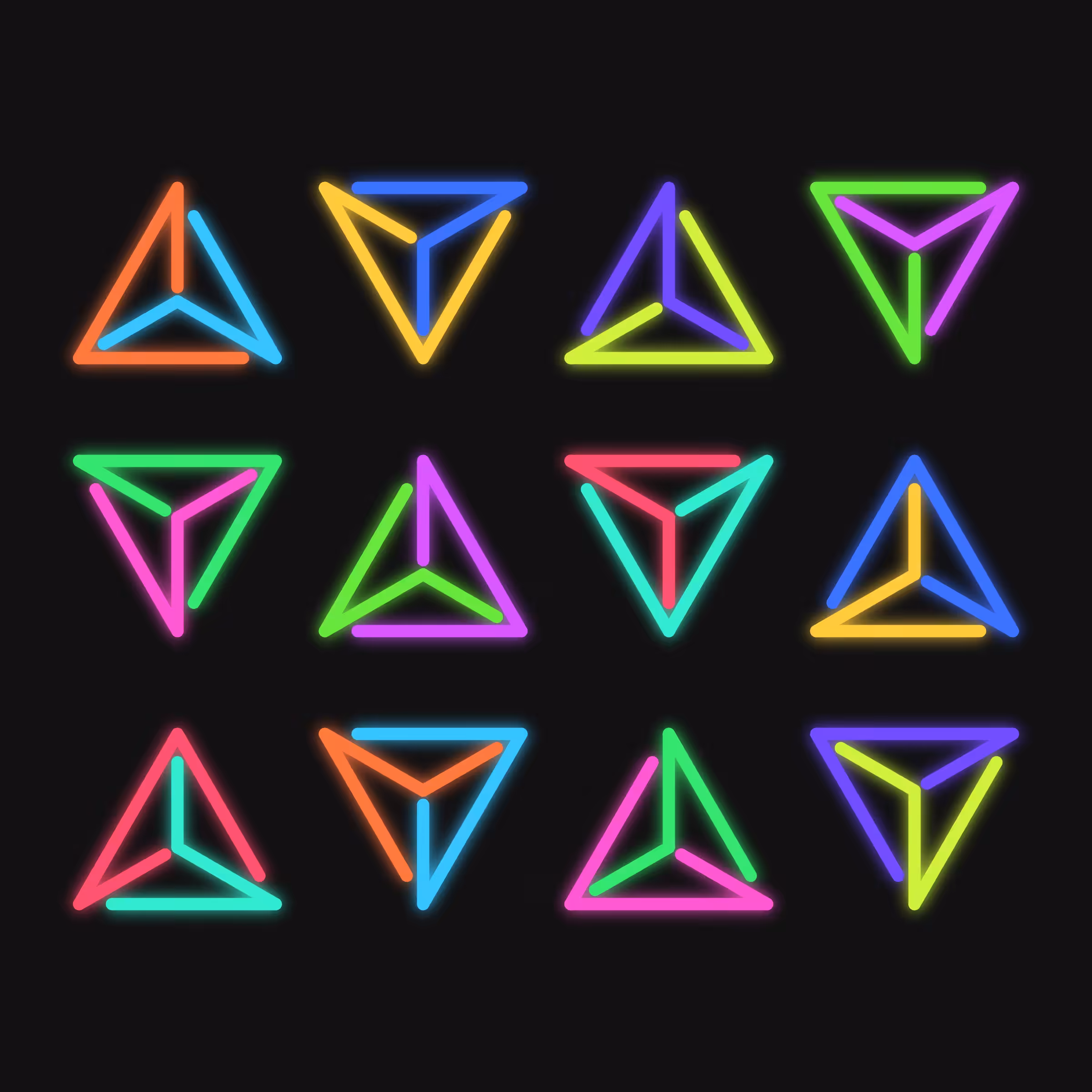 Neon Tetrahedra