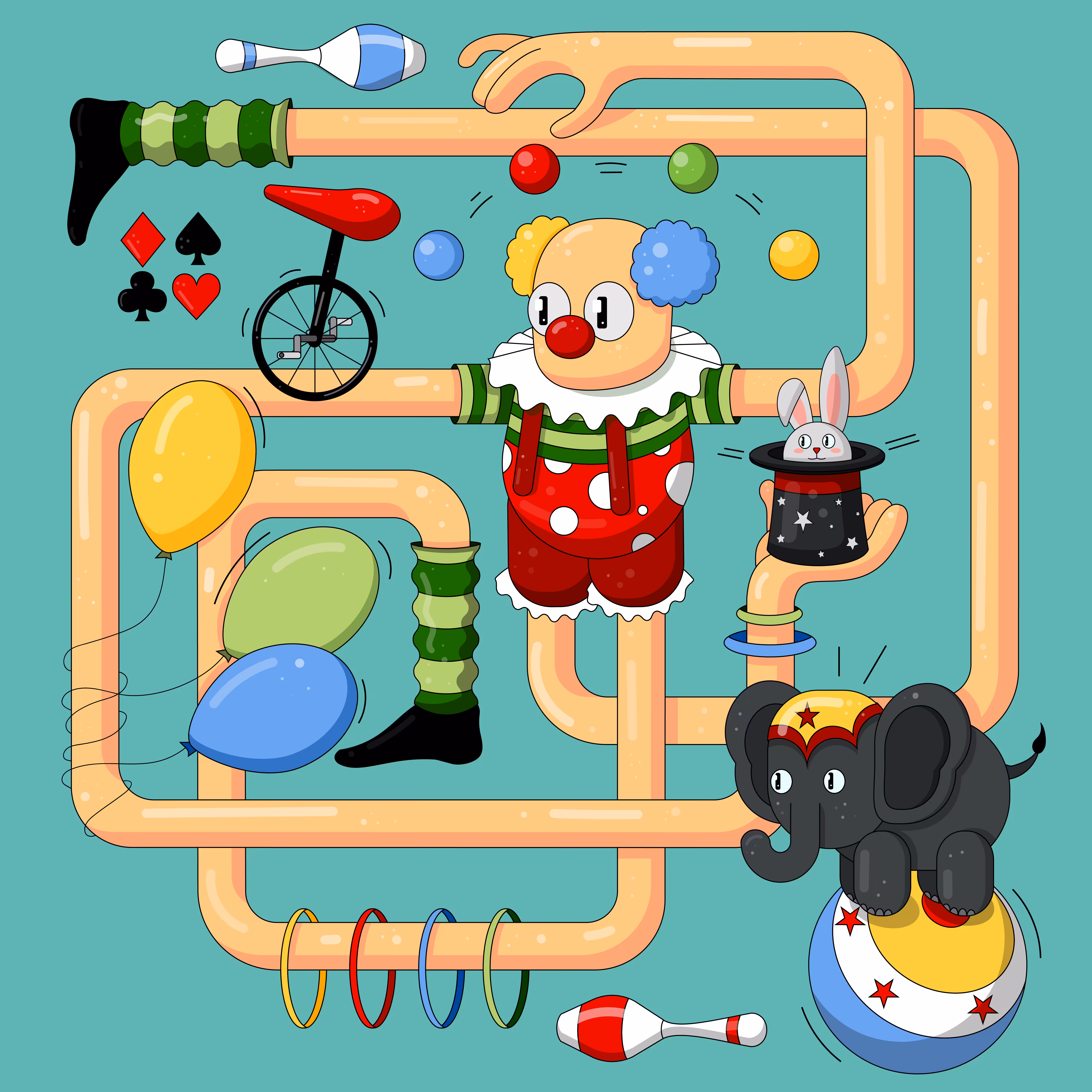 Involute clown 