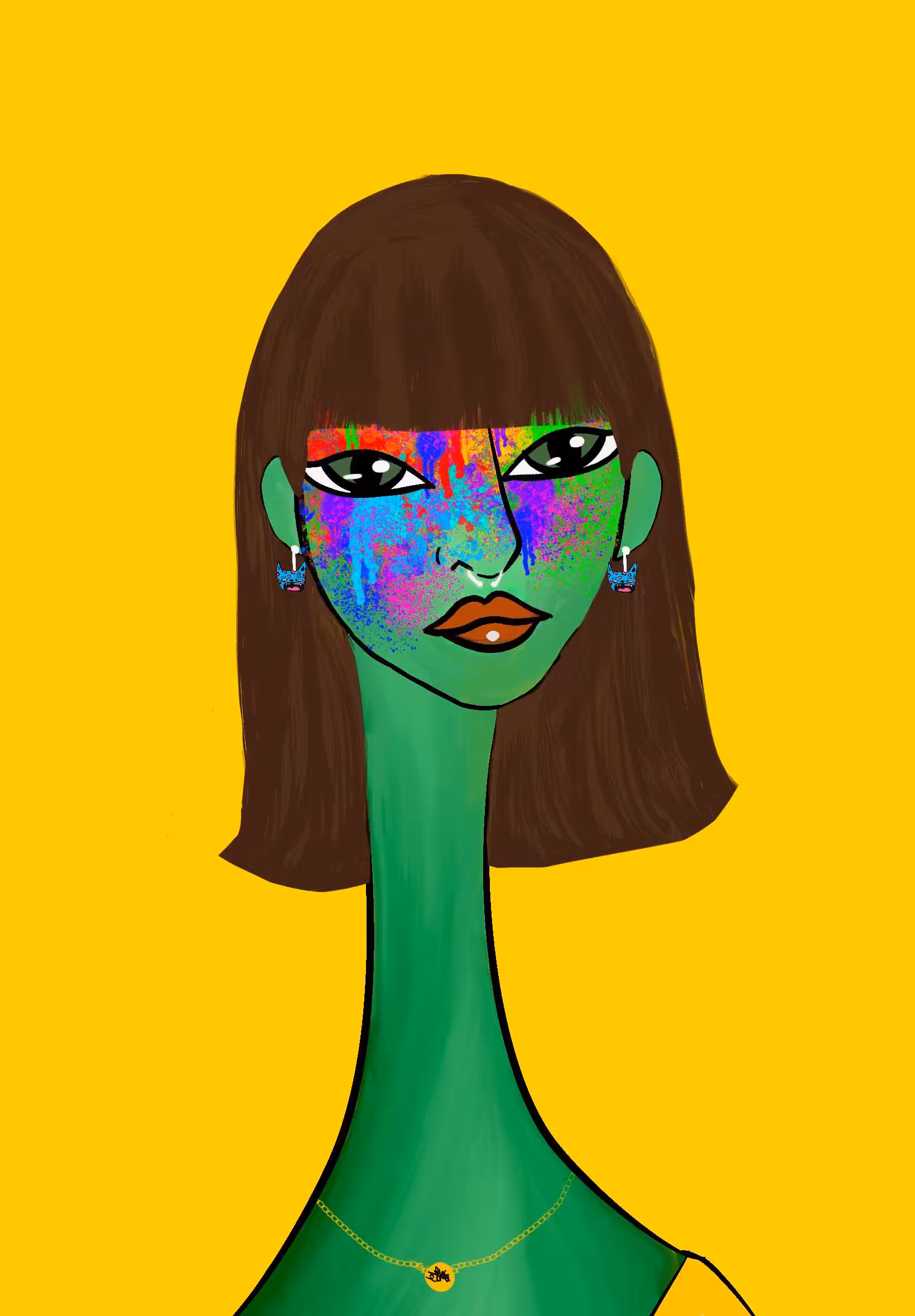 Long Neckie Lady #1648