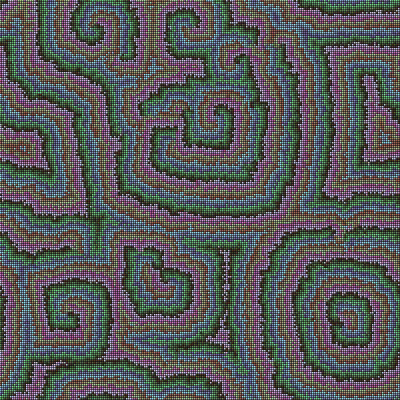 Reaction Diffusion Cellular Automata #21