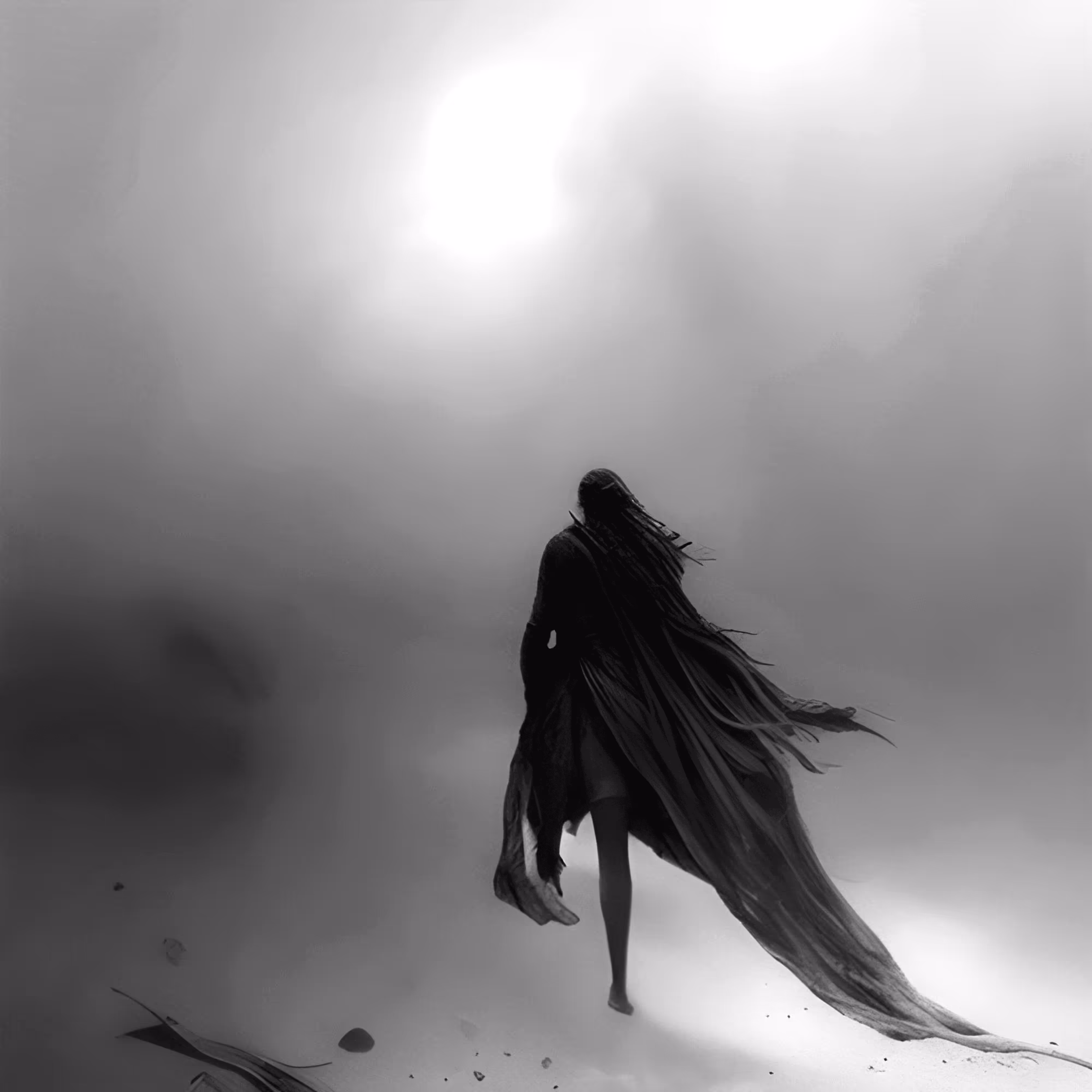 beaten and blown by the wind