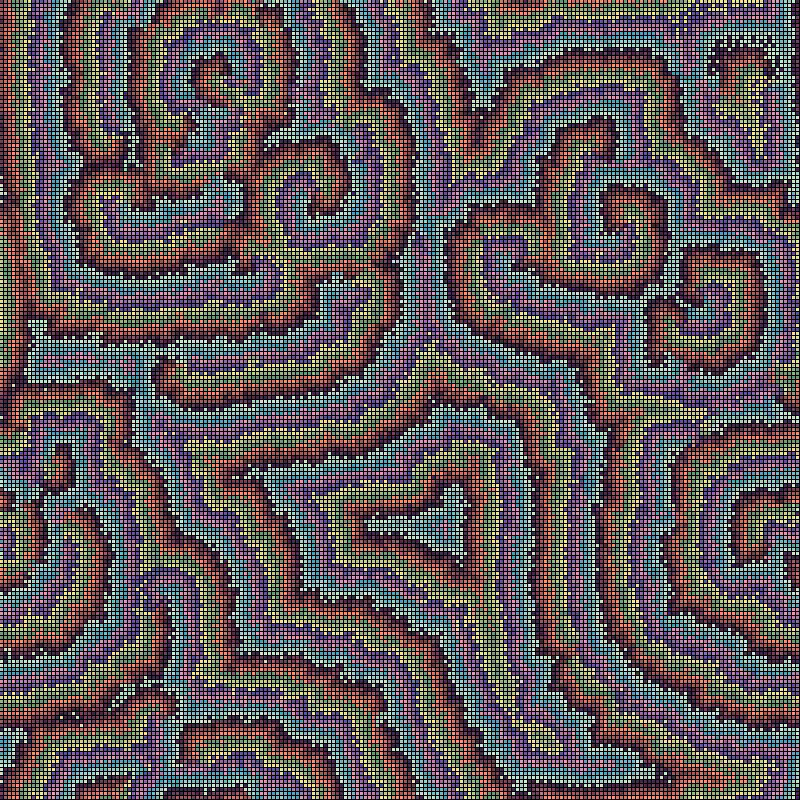 Reaction Diffusion Cellular Automata #50