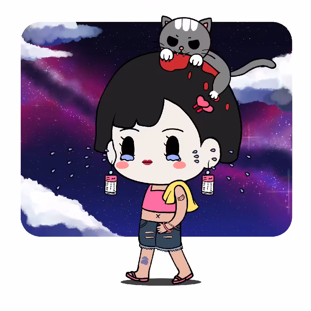 Go BaBy Go !! #296 [White Face Girl - Angry Pet] 