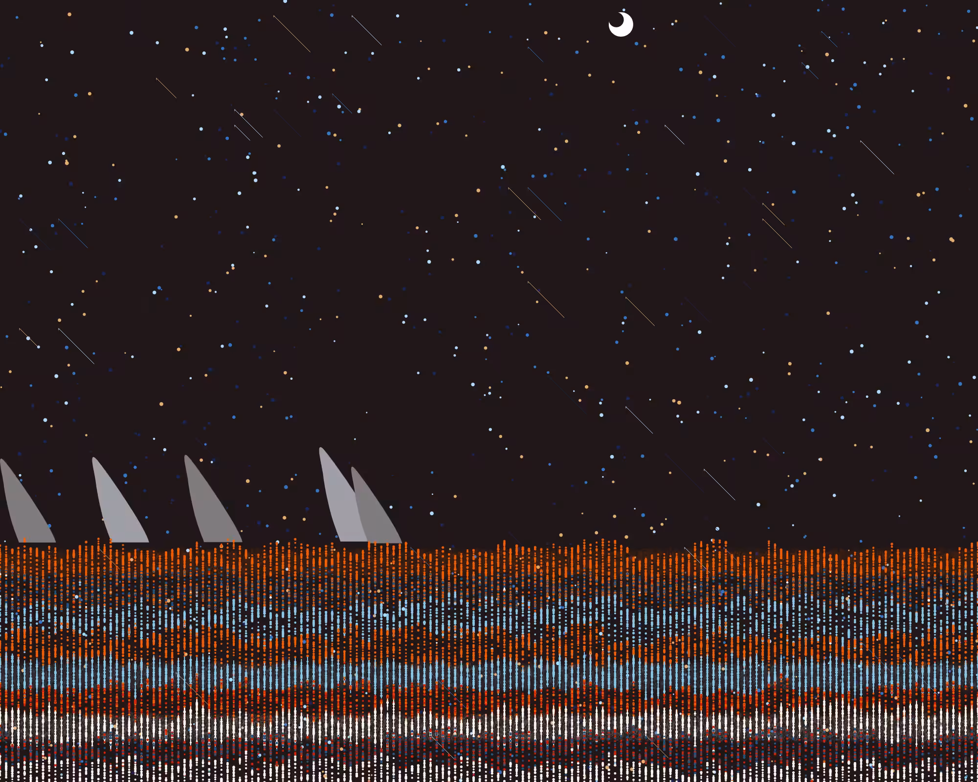dangerous,ocean,shooting star and night #18